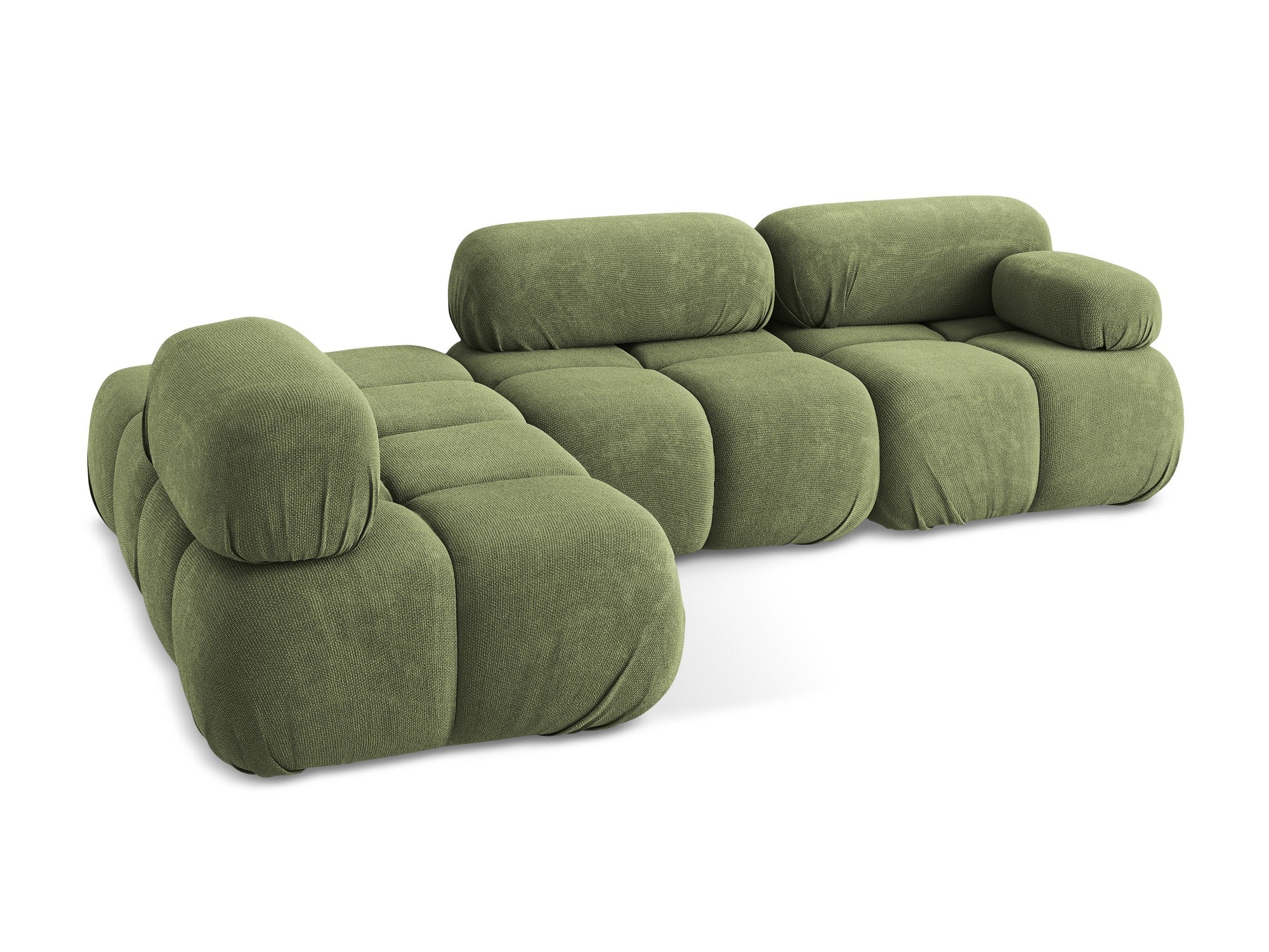 Modulaire linkerhoekbank LOKUA groene chenille