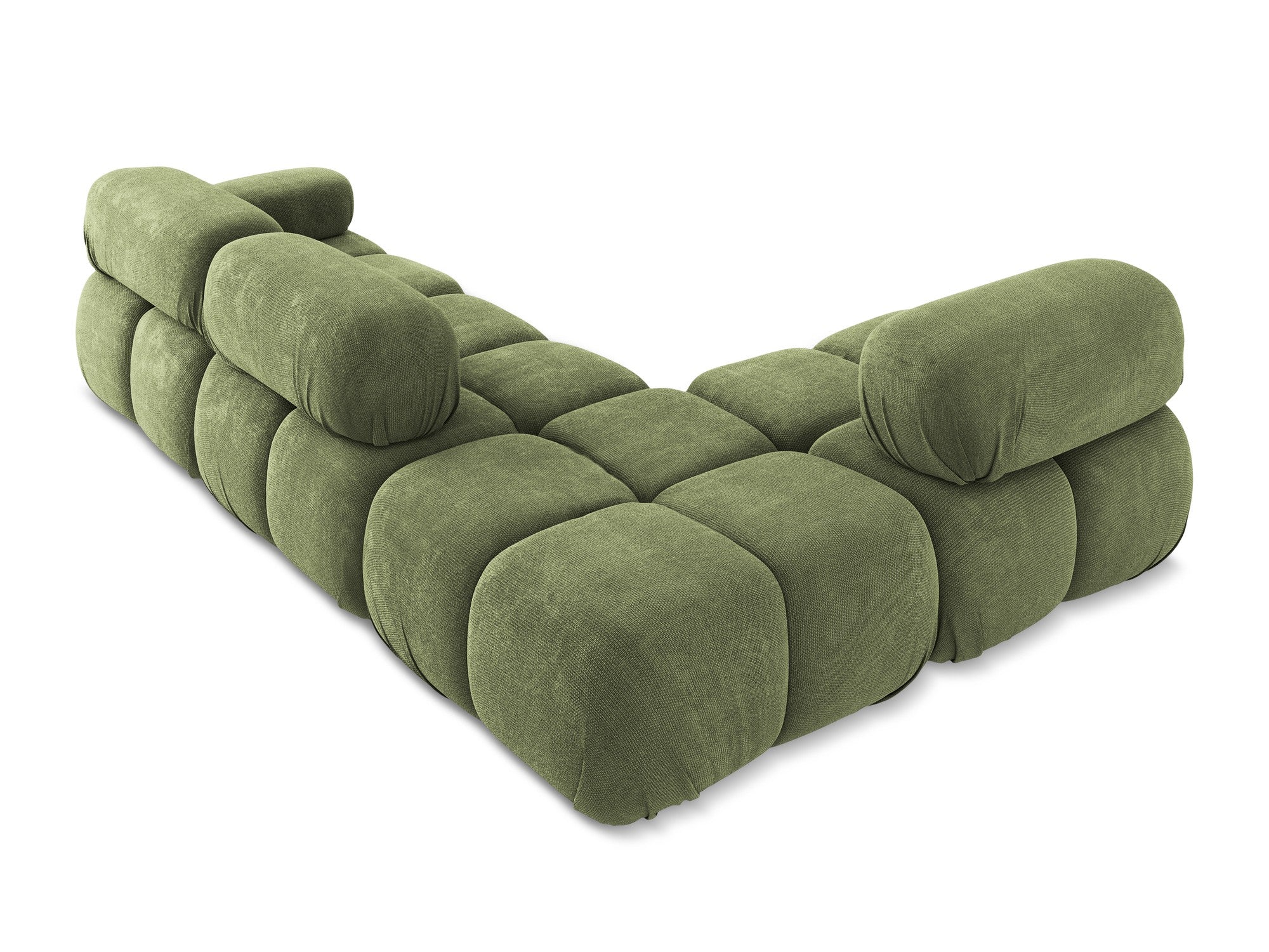 Modulaire linkerhoekbank LOKUA groene chenille