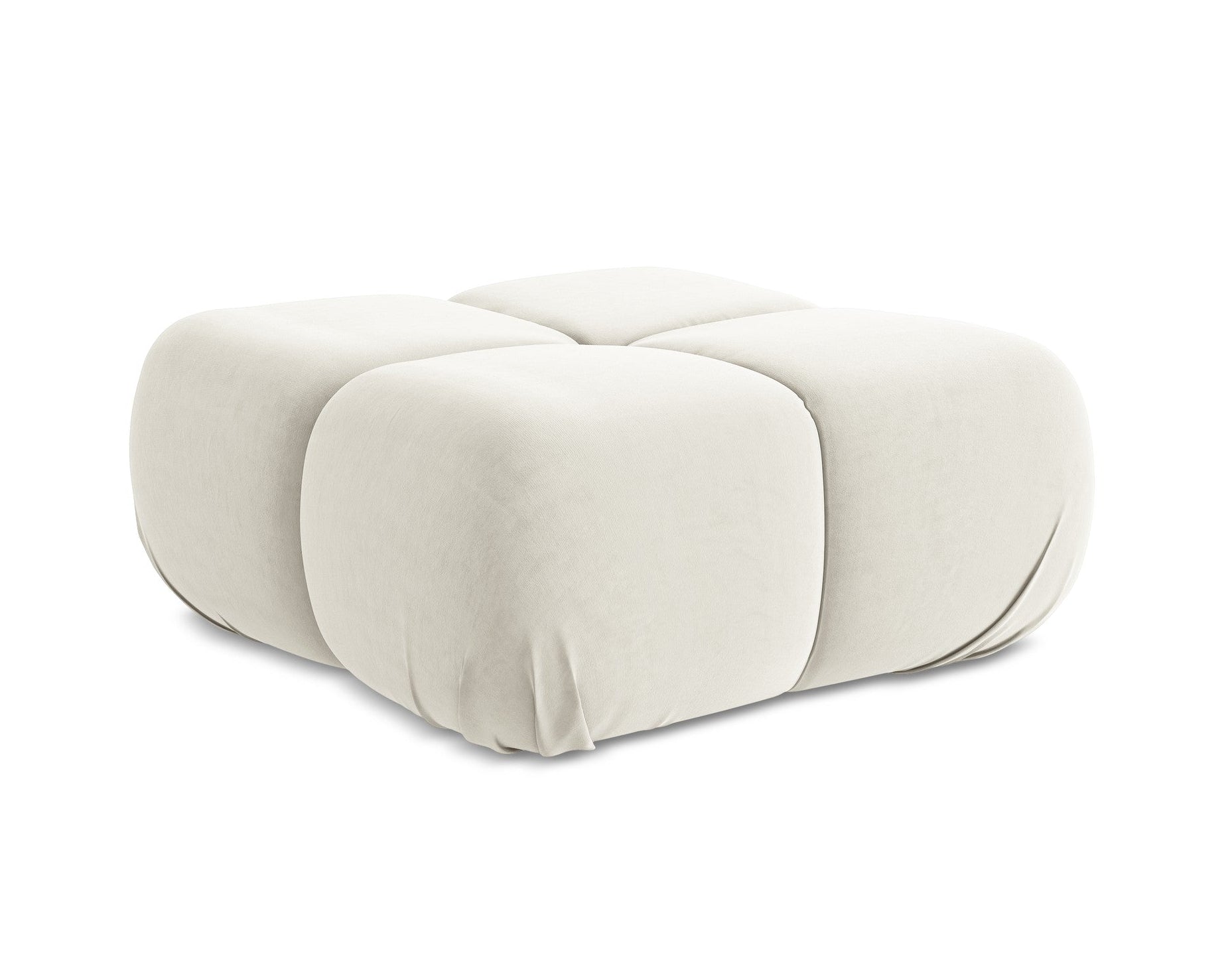 Pouf / velvet module LOKUA light beige