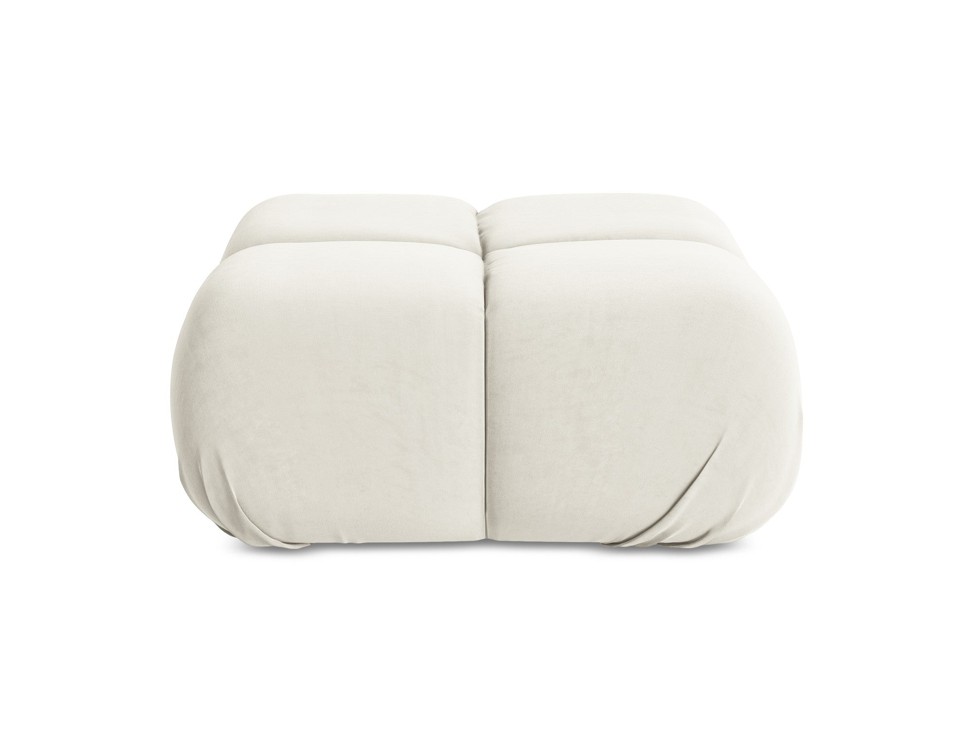 Pouf / velvet module LOKUA light beige