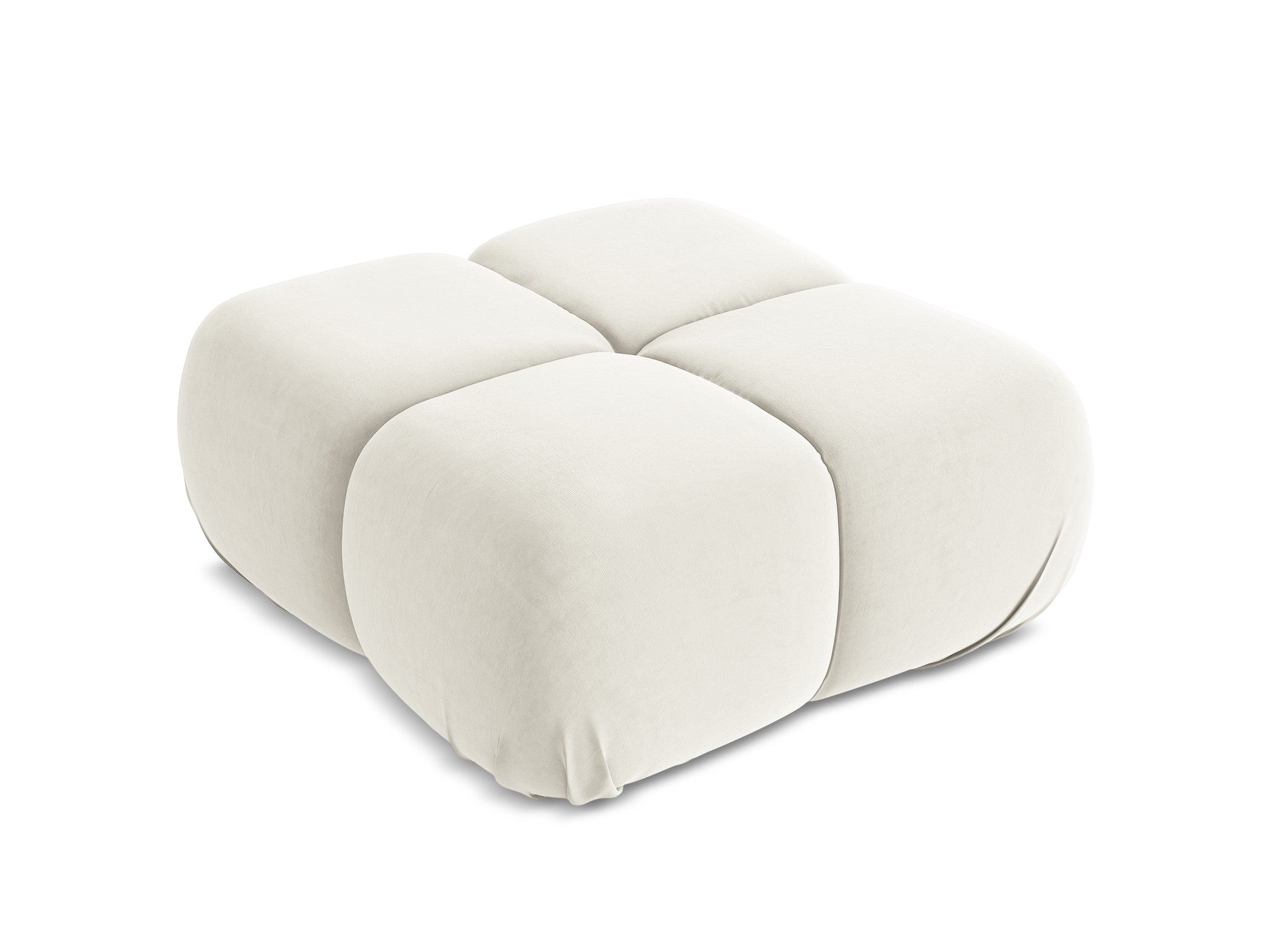 Pouf / velvet module LOKUA light beige