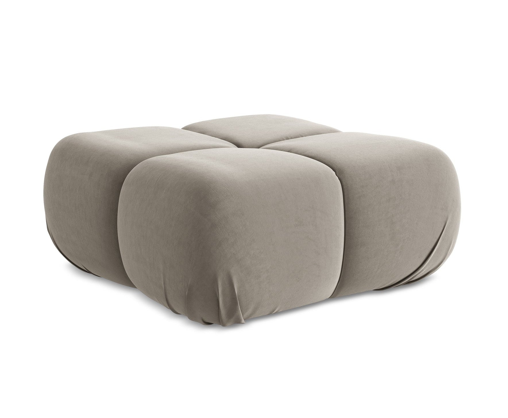 Pouf / velvet module LOKUA taupe