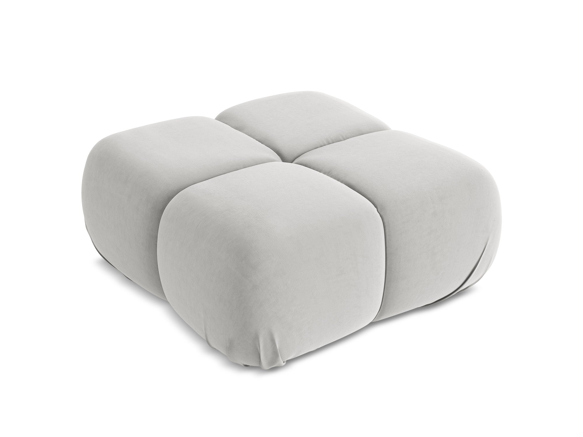 Pouf / velvet module LOKUA silver