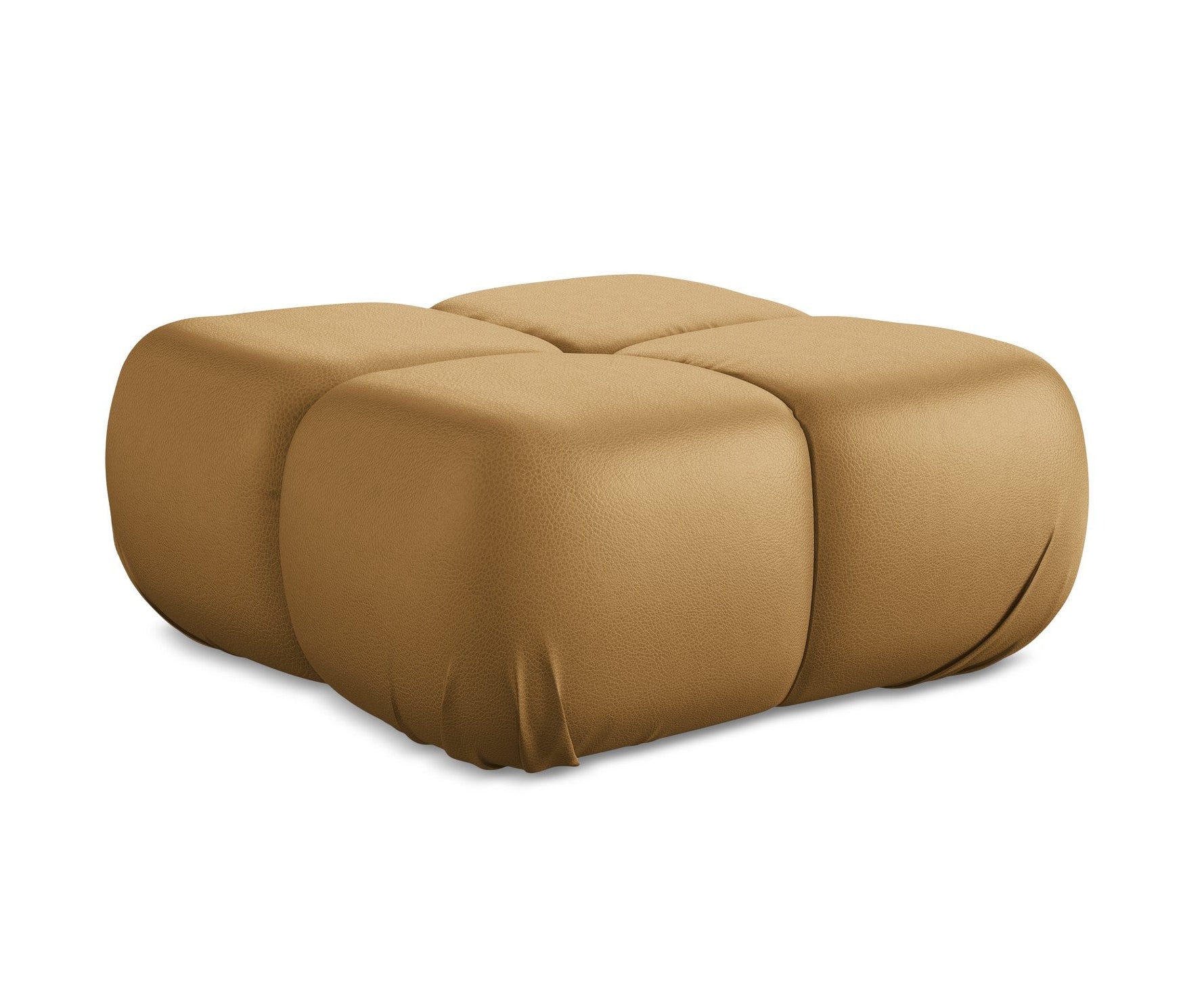 Pouf / module LOKUA caramel eco-leather