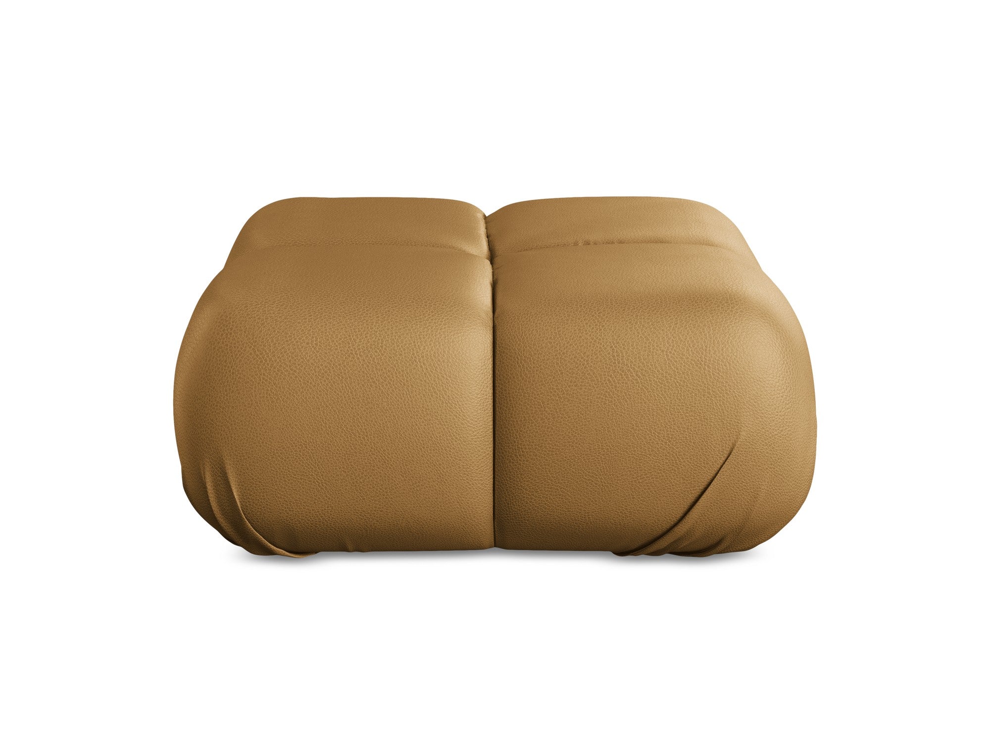 Pouf / module LOKUA caramel eco-leather