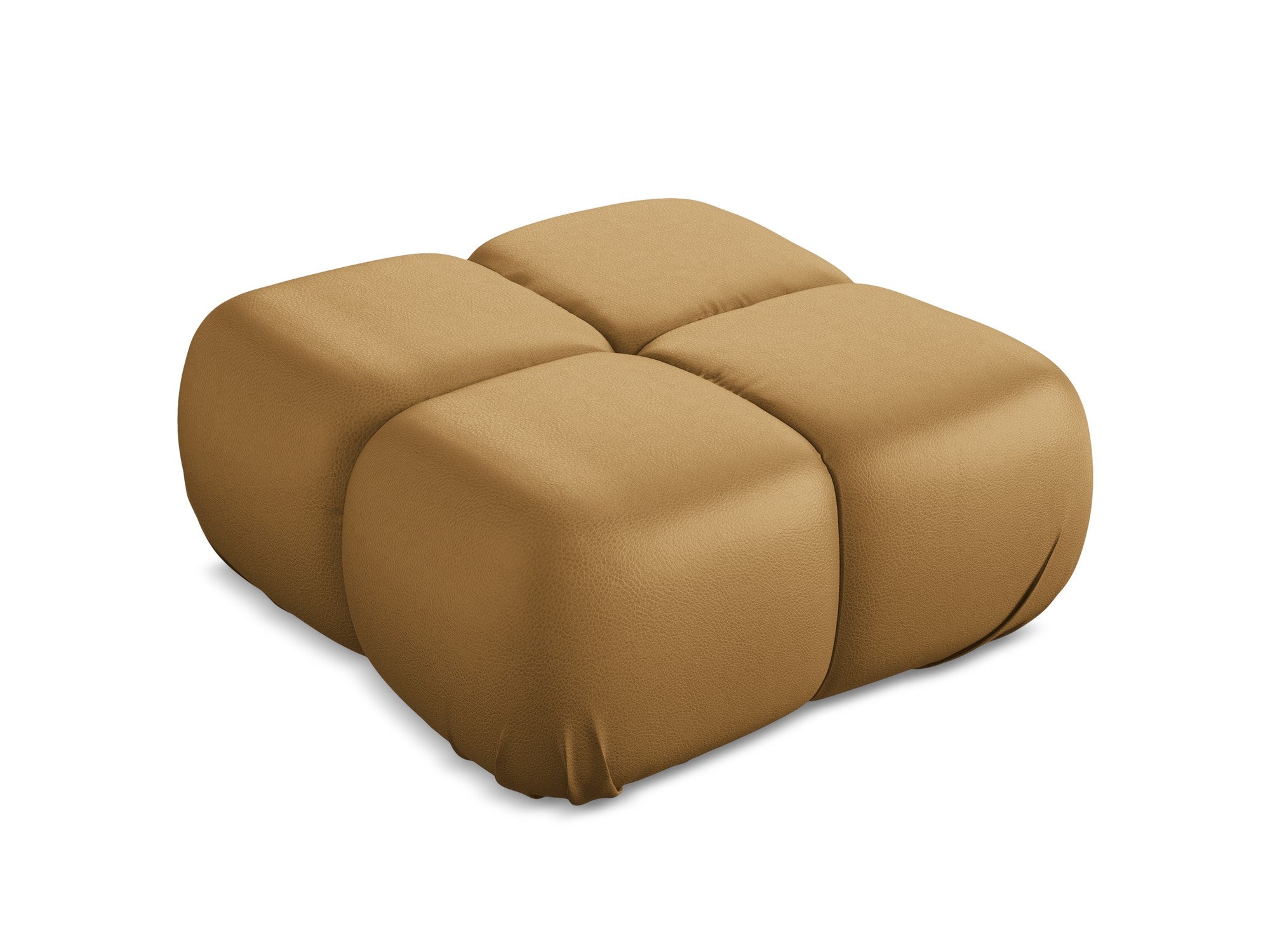 Pouf / module LOKUA caramel eco-leather