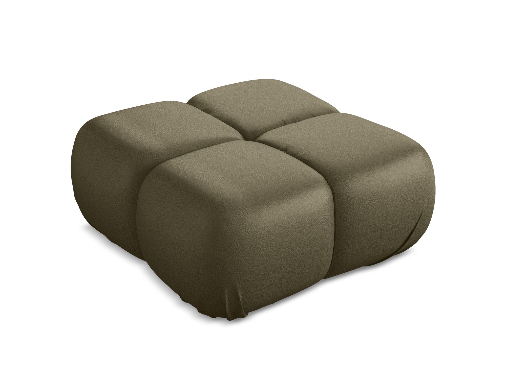 Pouf / module LOKUA olive ecological leather
