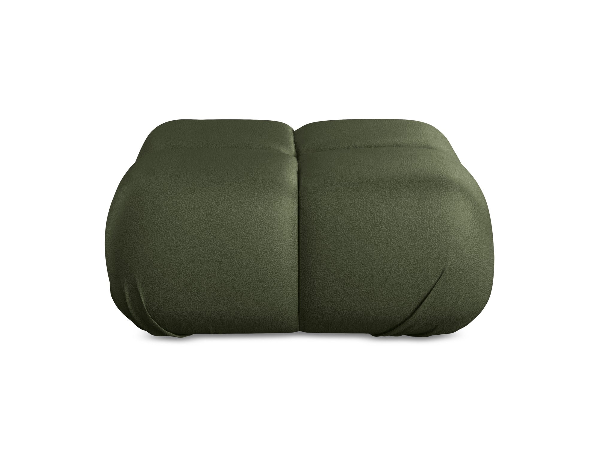 Pouf / module LOKUA dark green eco-leather