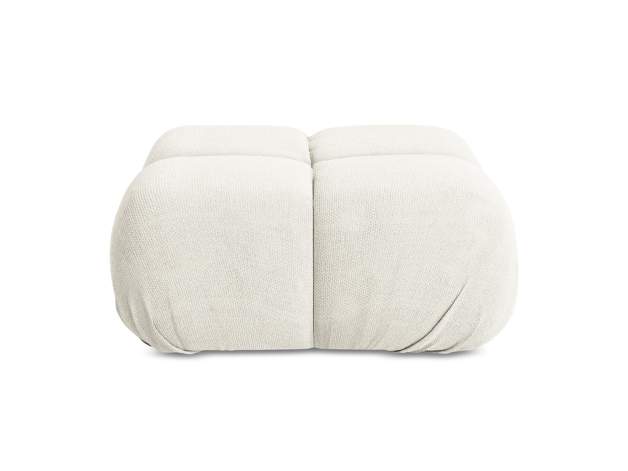 Pouf / module LOKUA white chenille