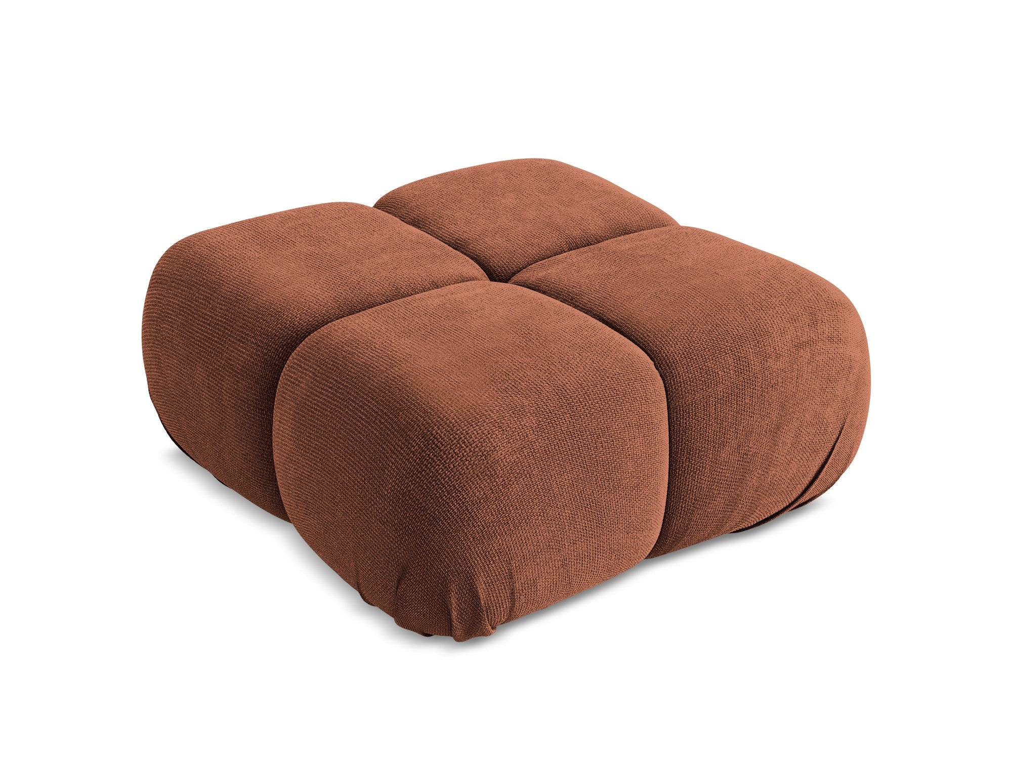 Pouf / module LOKUA terracotta chenille