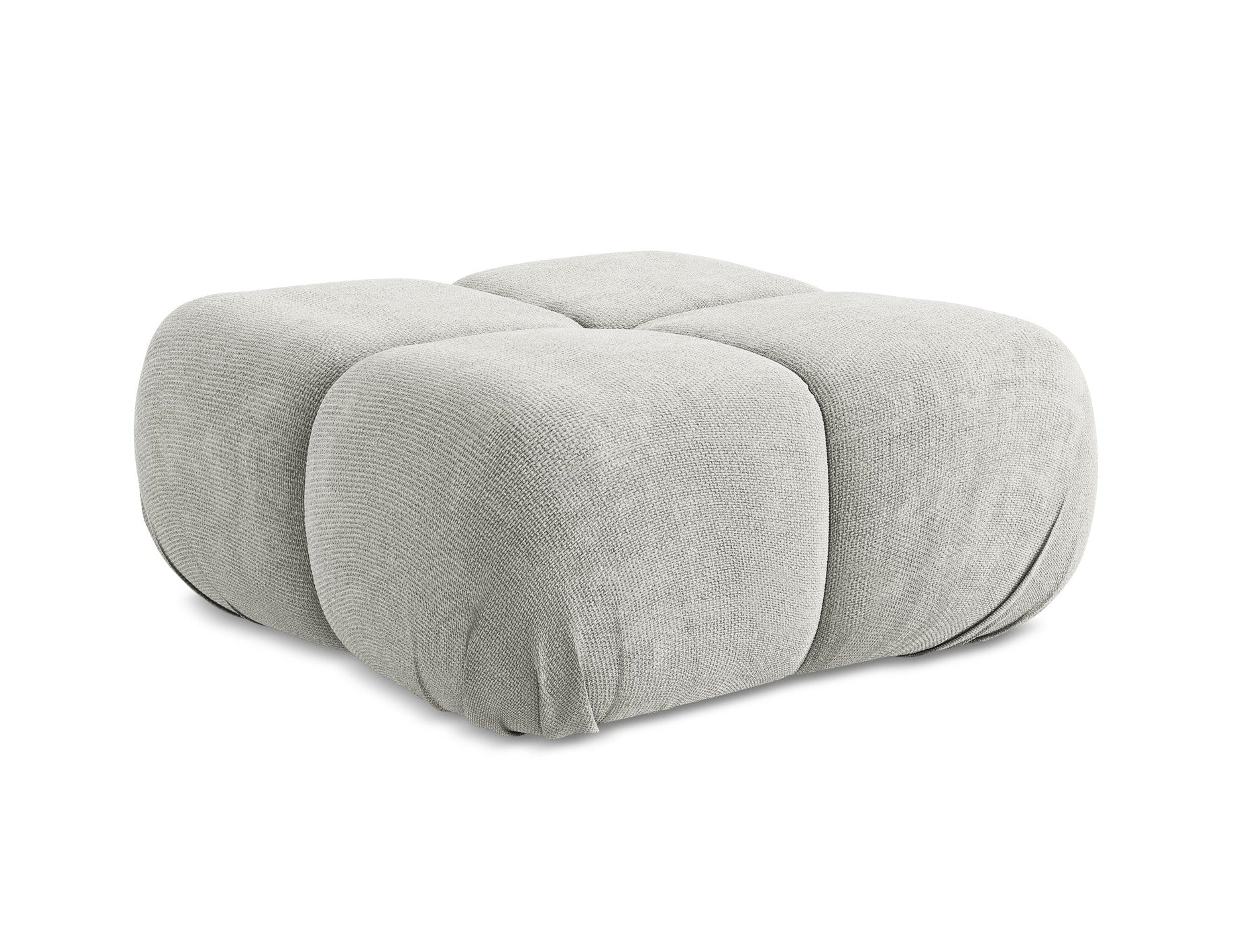 Pouf / module LOKUA light gray chenille