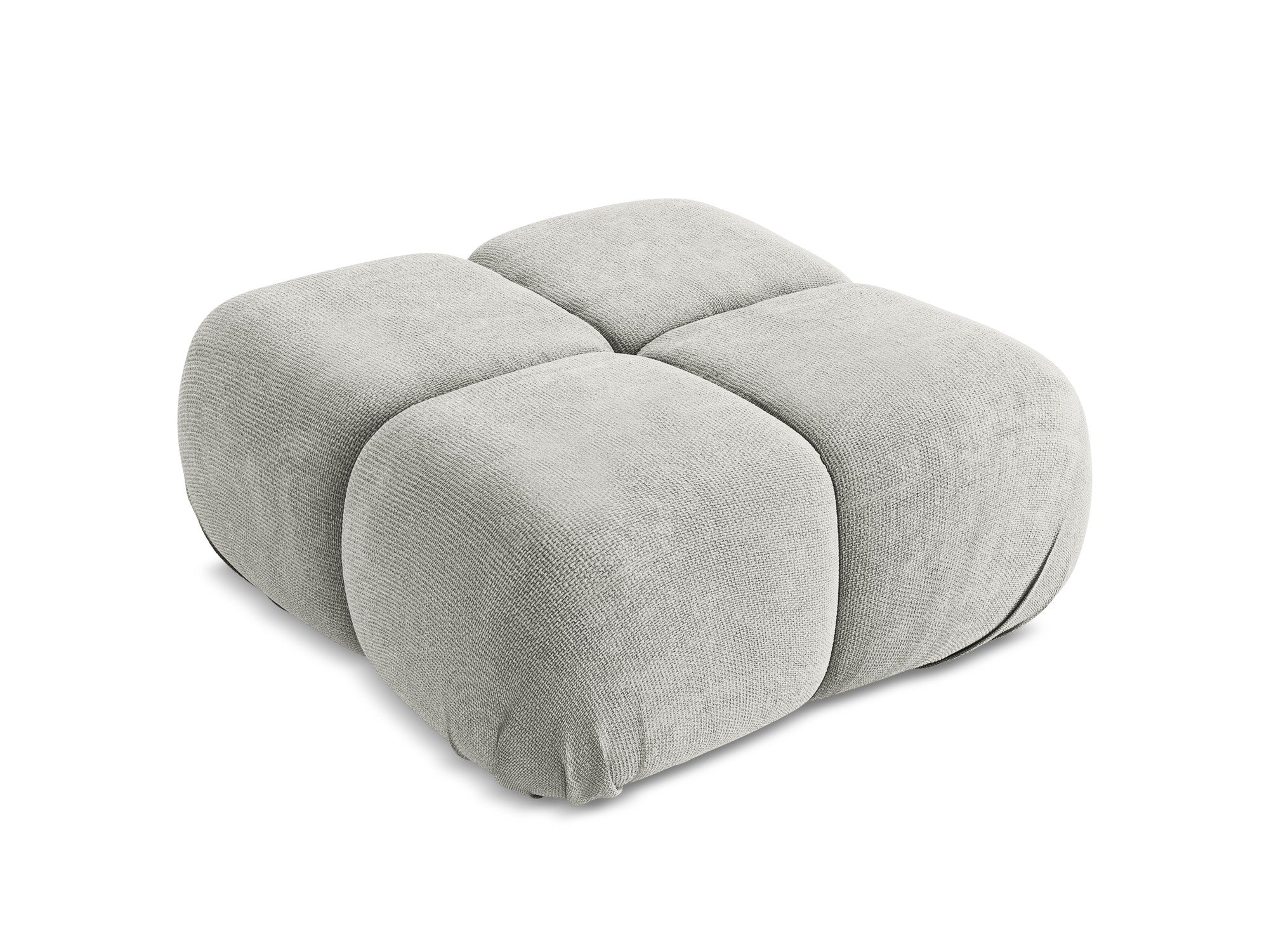 Pouf / module LOKUA light gray chenille
