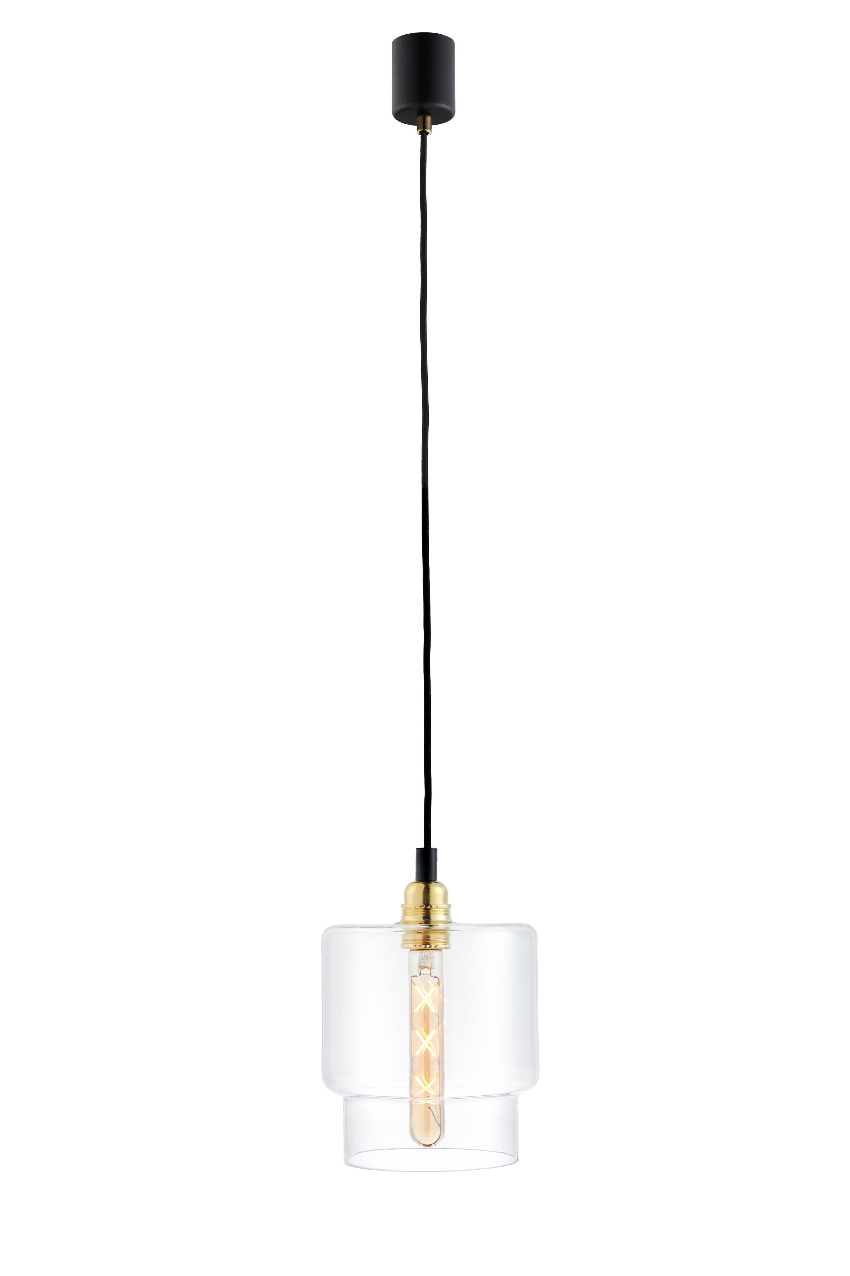 Hanglamp LONGIS IV transparant met goud