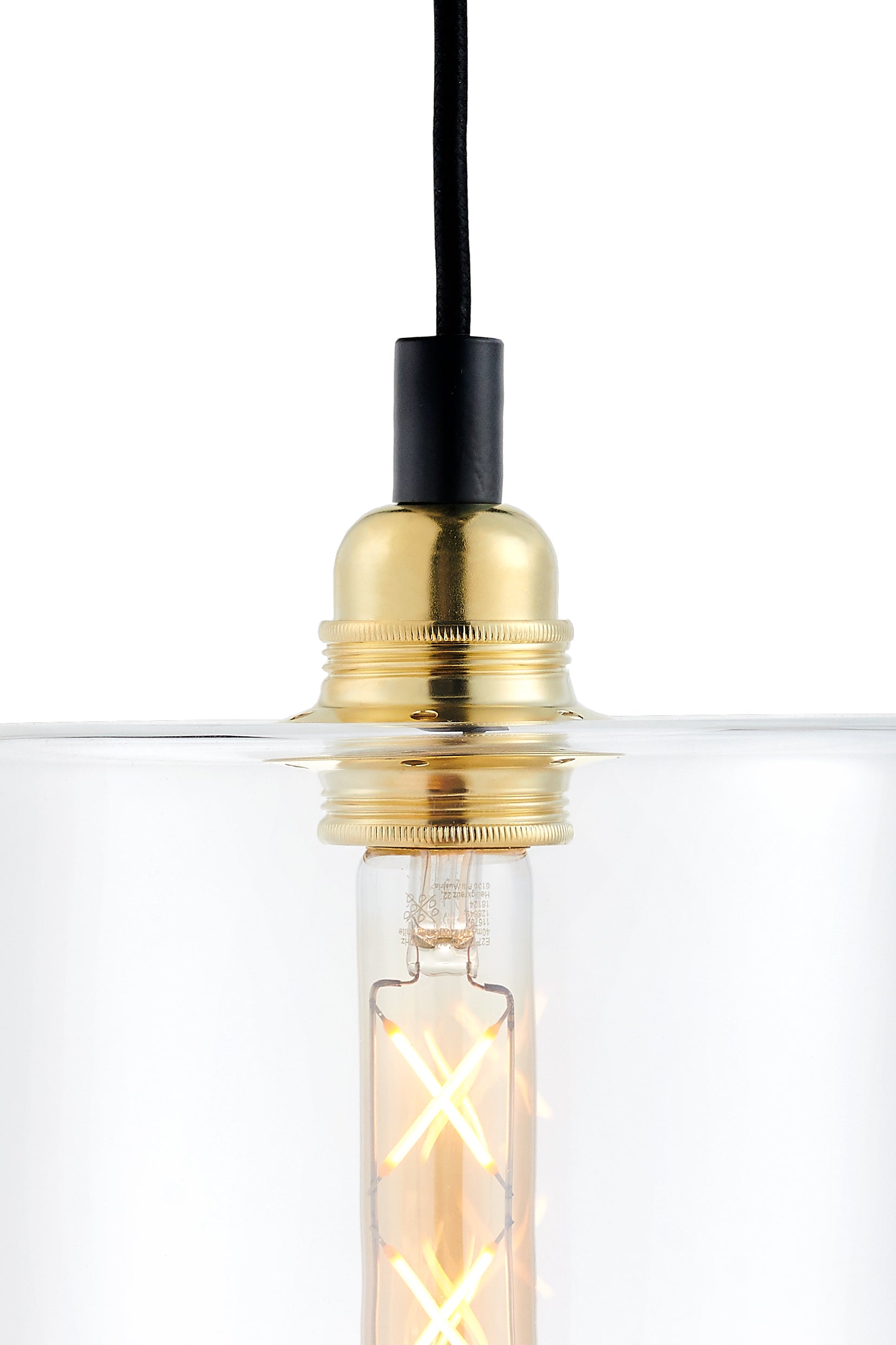 Hanglamp LONGIS IV transparant met goud