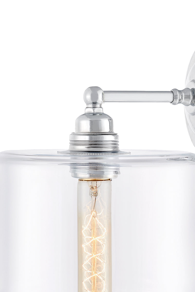 Wandlamp LONGIS IV transparant met glanzend chroom