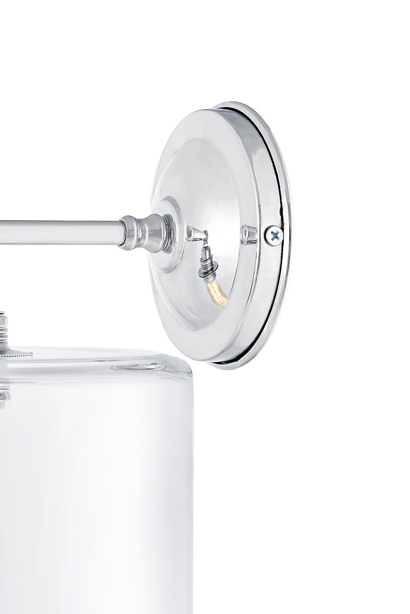 Wandlamp LONGIS IV transparant met glanzend chroom
