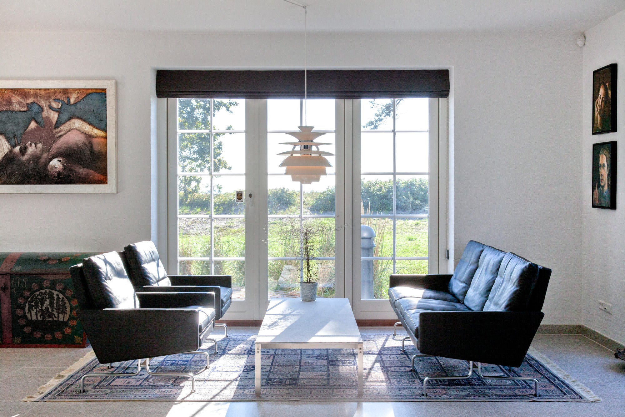 Hanglamp PH SNOWBALL wit met chroomafwerking