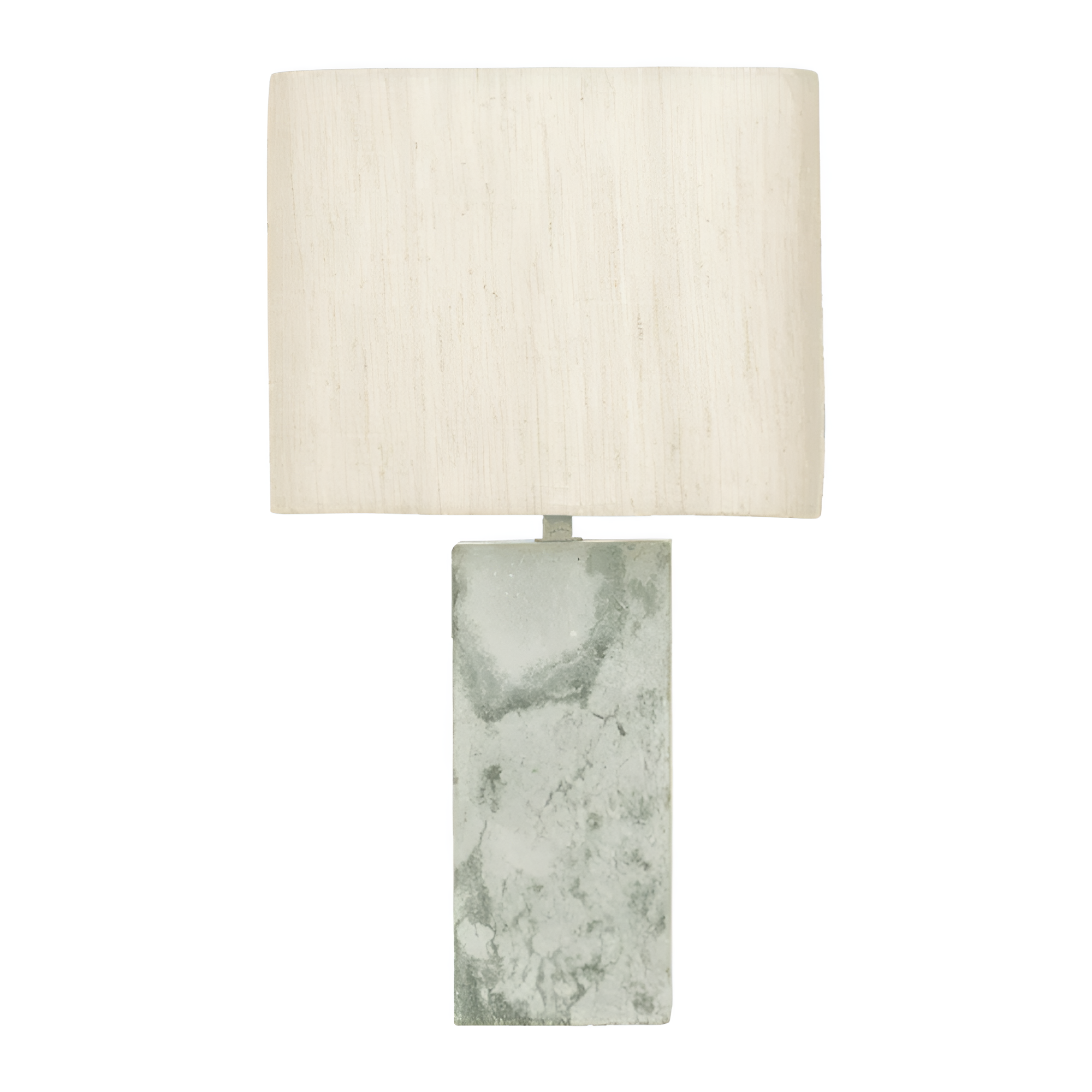 Tafellamp SUVI groene marmer met beige linnen