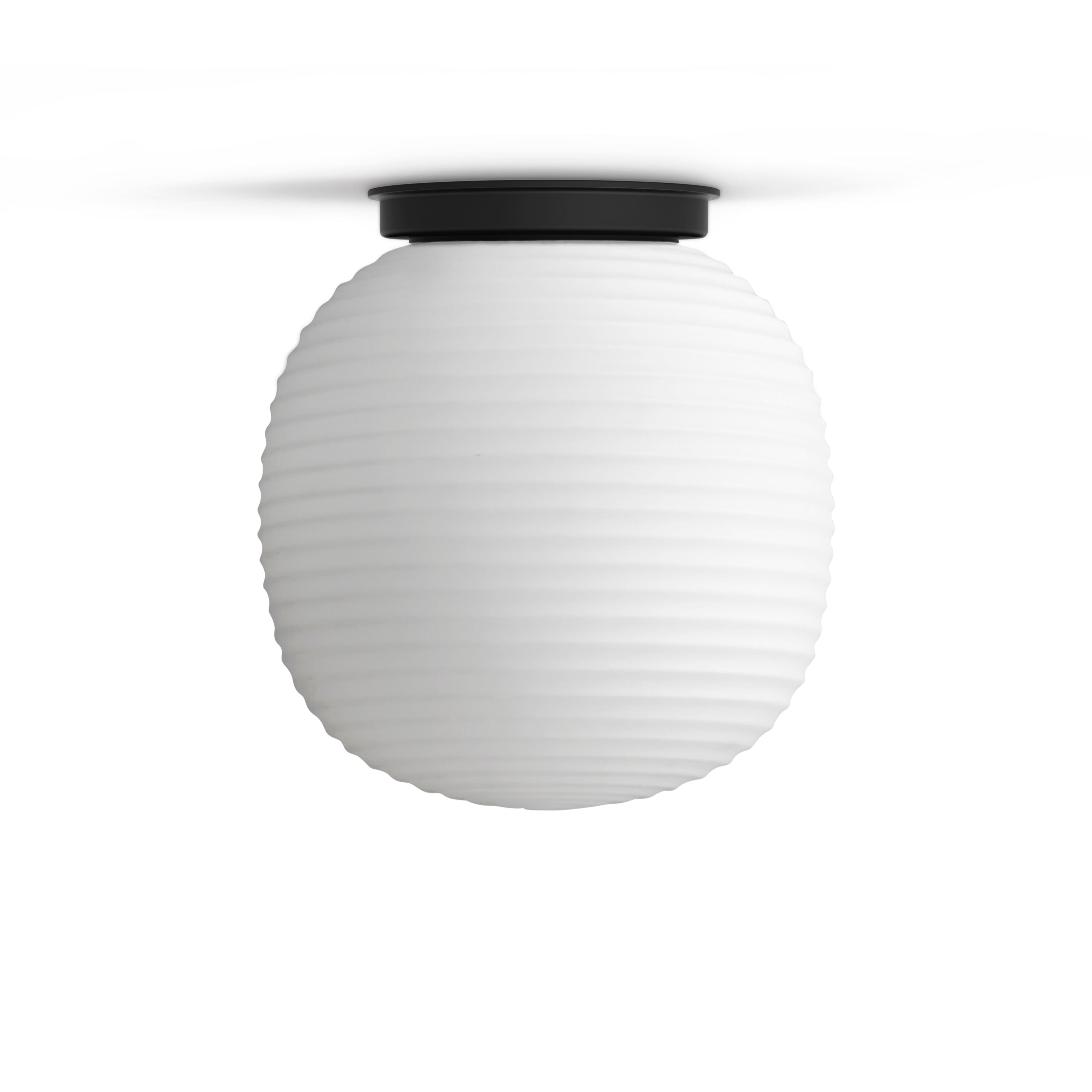 Deckenleuchte LANTERN weiß mit schwarzem Sockel