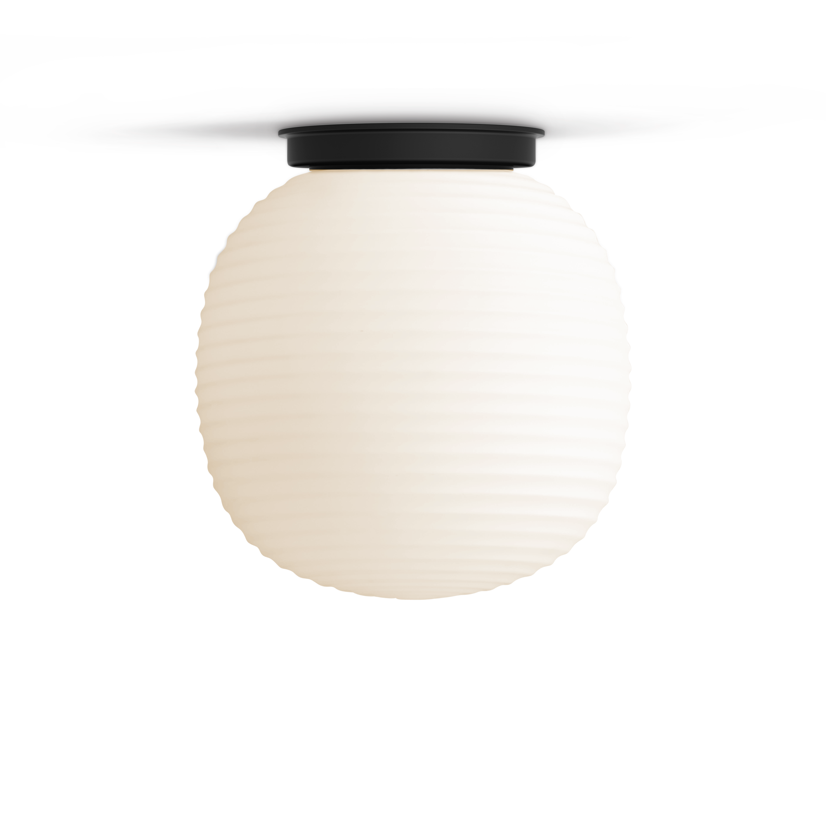 Deckenleuchte LANTERN weiß mit schwarzem Sockel