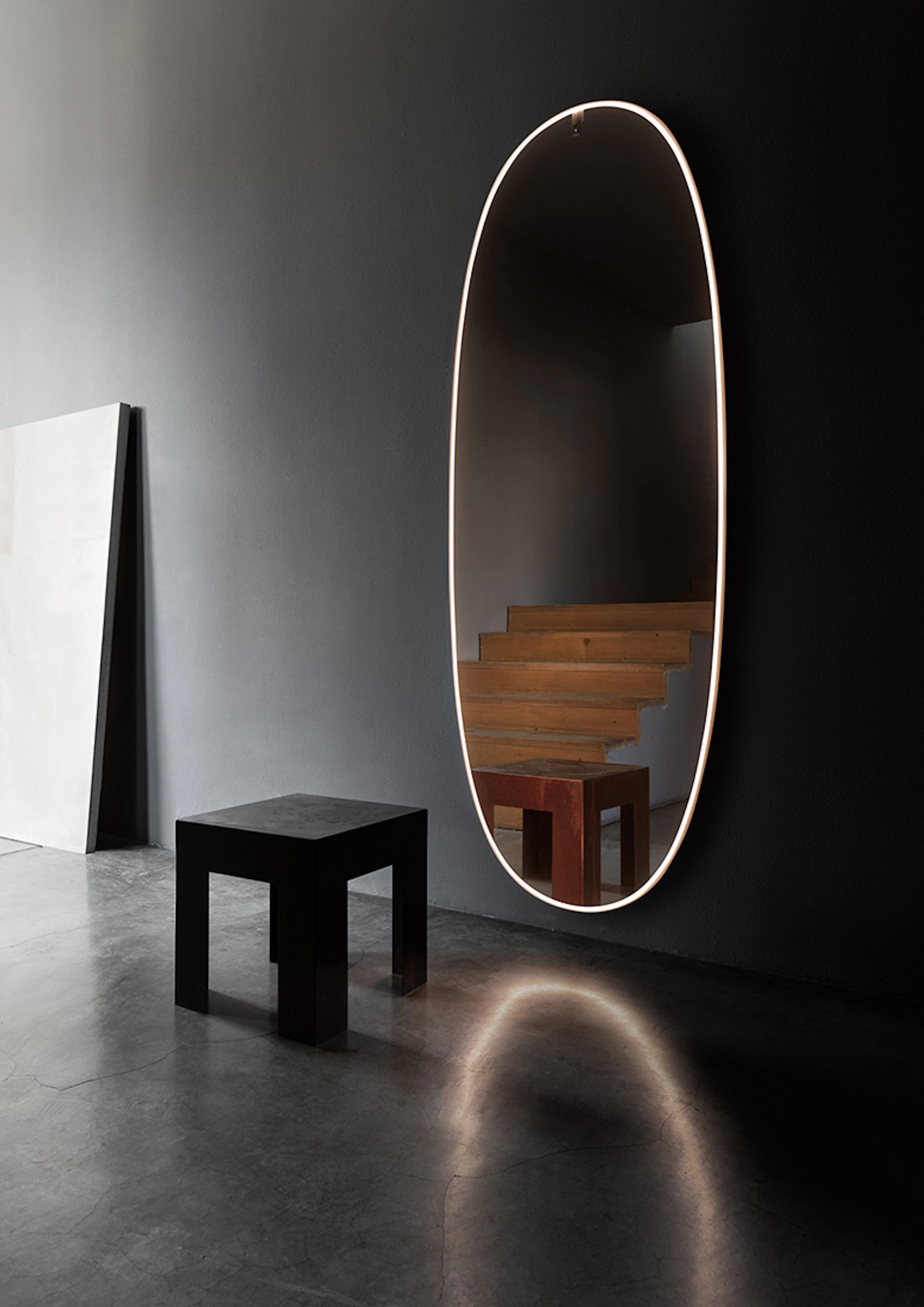 LA PLUS BELLE illuminated mirror brown
