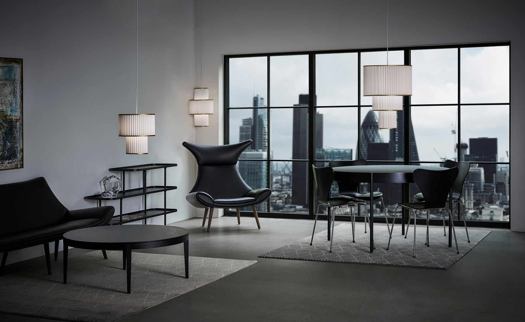 Hanglamp MODEL 111 PLIVELLO wit met goud