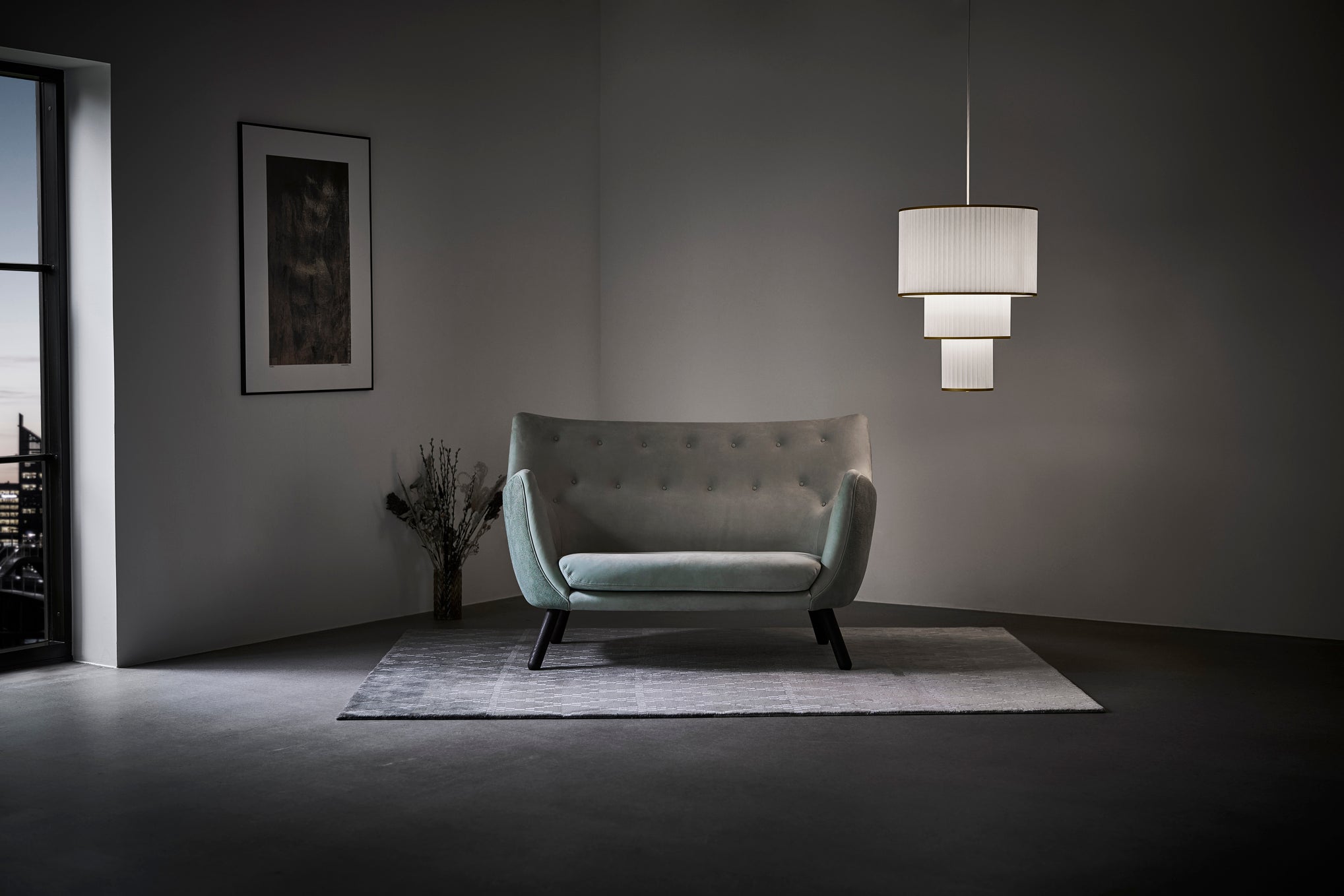 Pendelleuchte MODELL 112 PLIVELLO weiß mit Gold