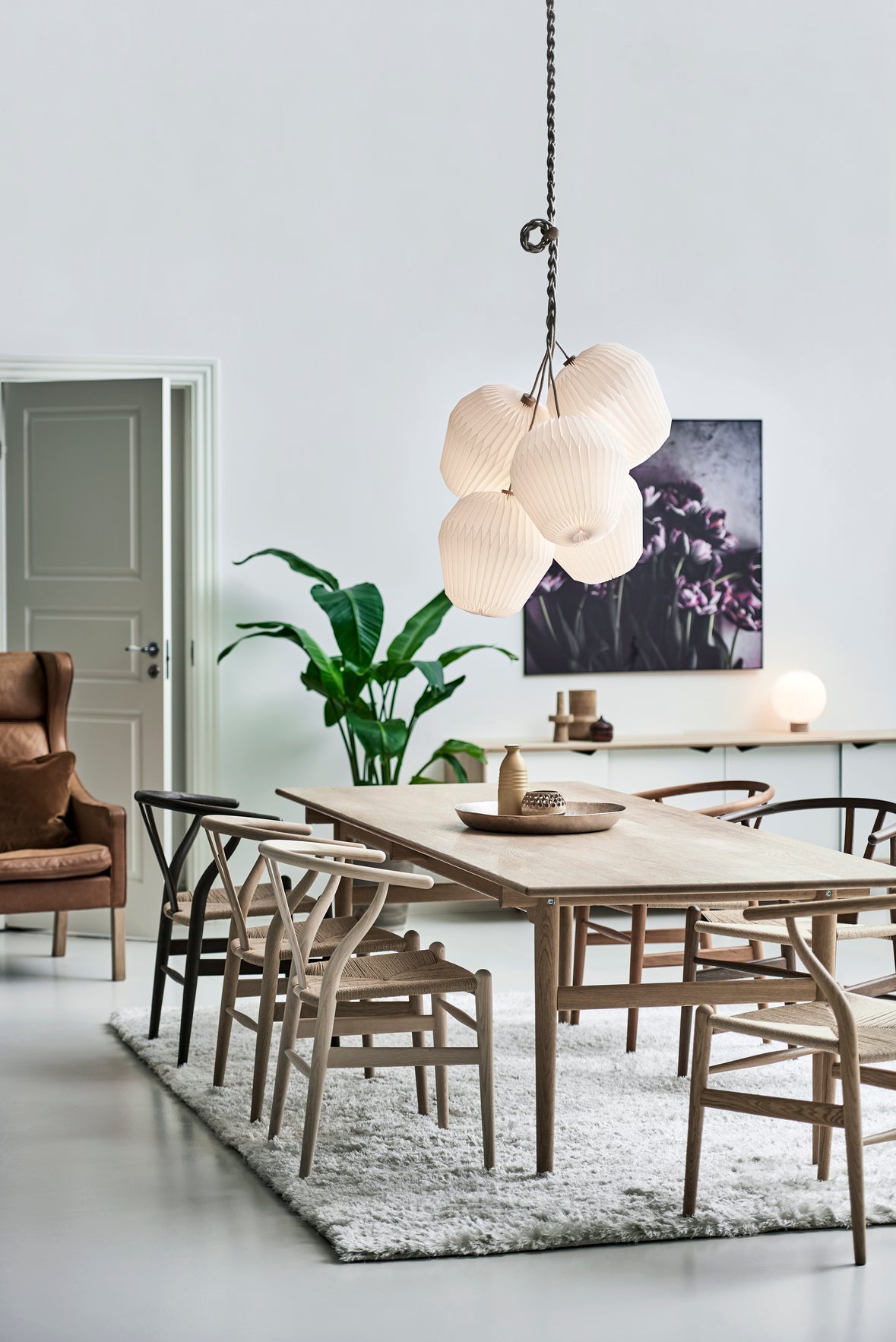 Pendelleuchte MODELL 130 BOUQUET 5 weiß