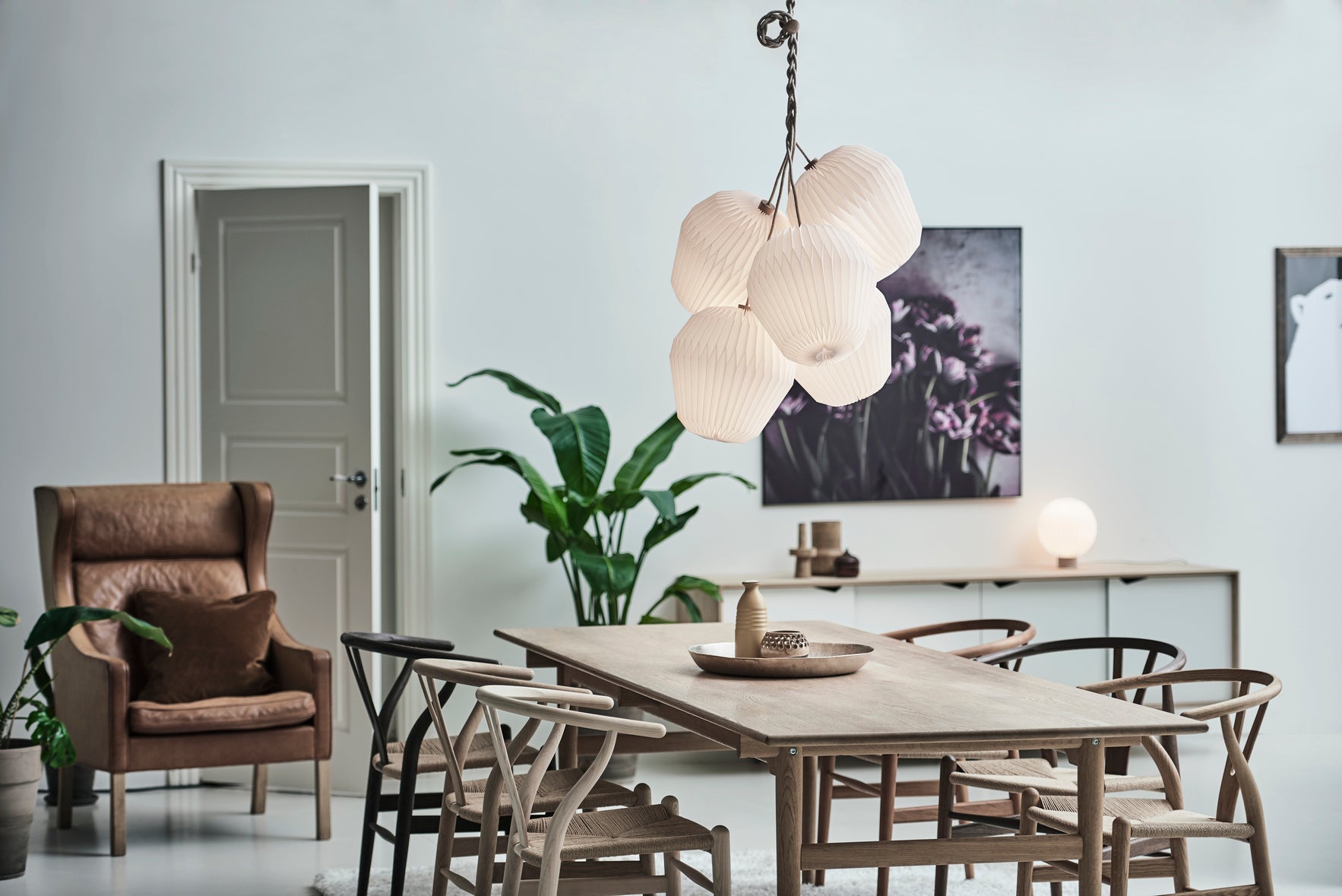 Pendelleuchte MODELL 130 BOUQUET 5 weiß