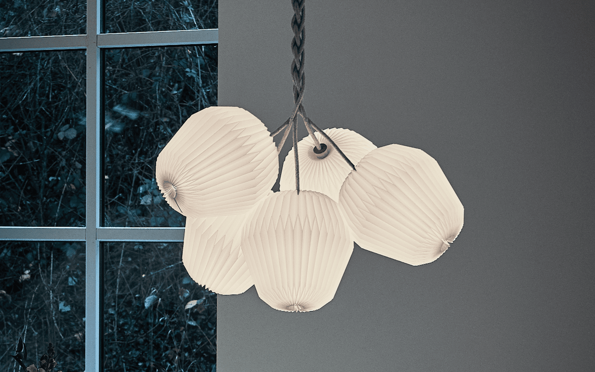 Pendelleuchte MODELL 130 BOUQUET 5 weiß