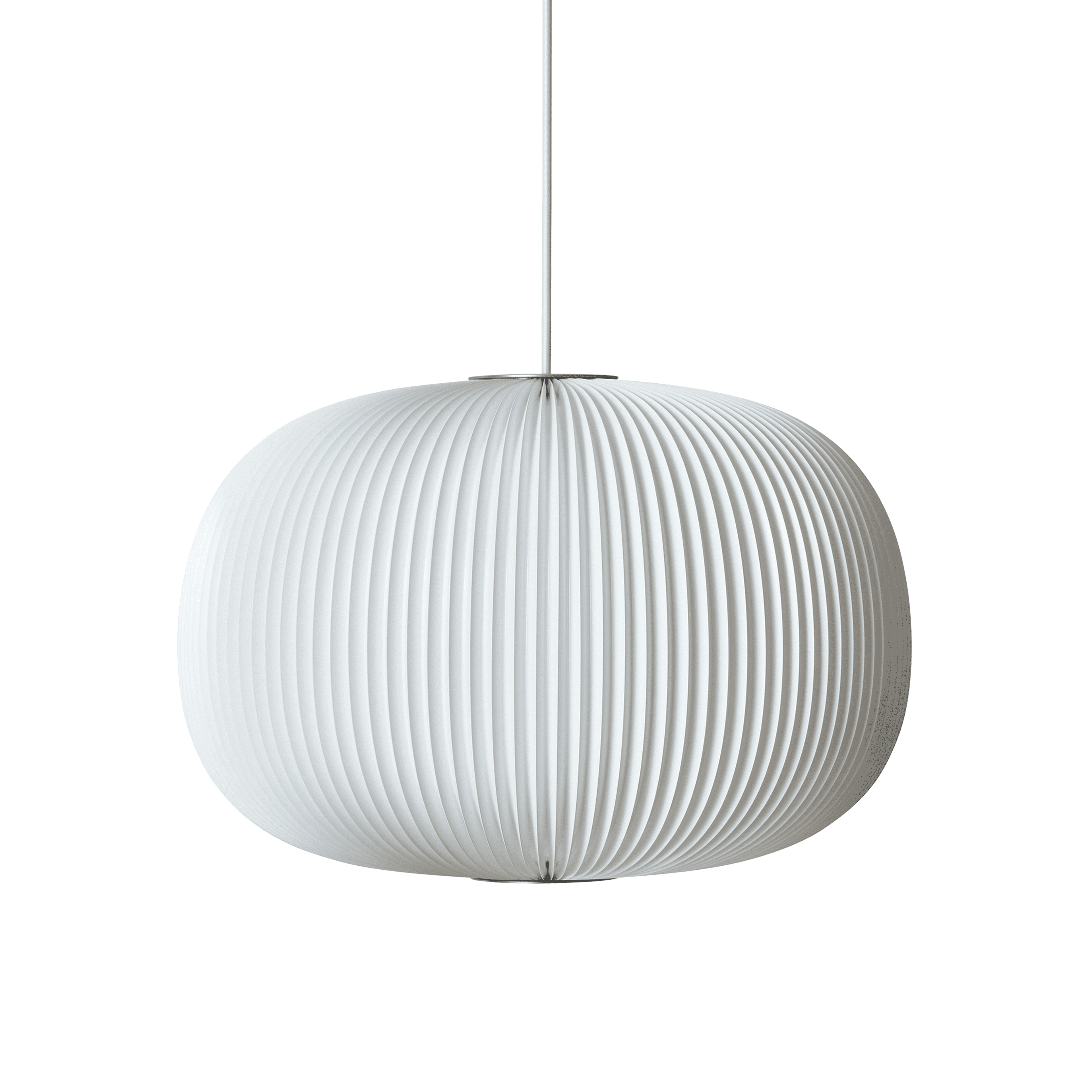 Pendelleuchte MODELL 132 LAMELLA 1 weiß mit silberner Veredelung