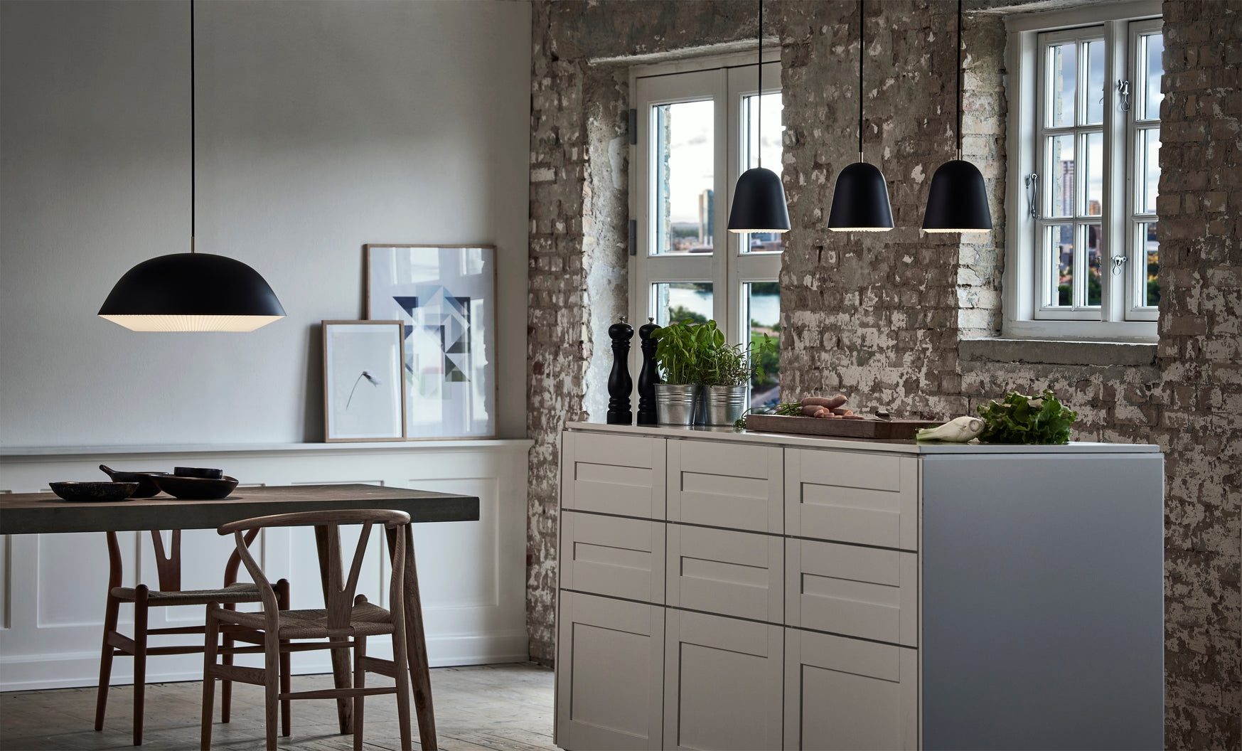 Pendelleuchte MODELL 155 CACHÉ schwarz