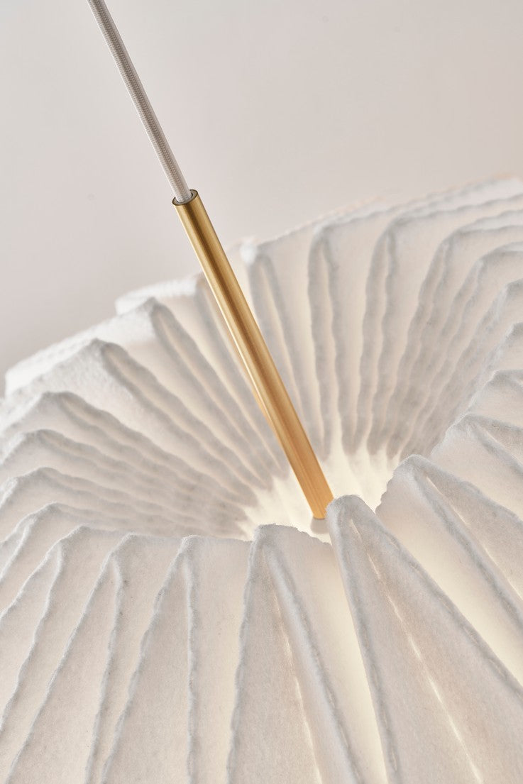 Hanging Lamp MODEL 164 SOFTLY PLEATED white