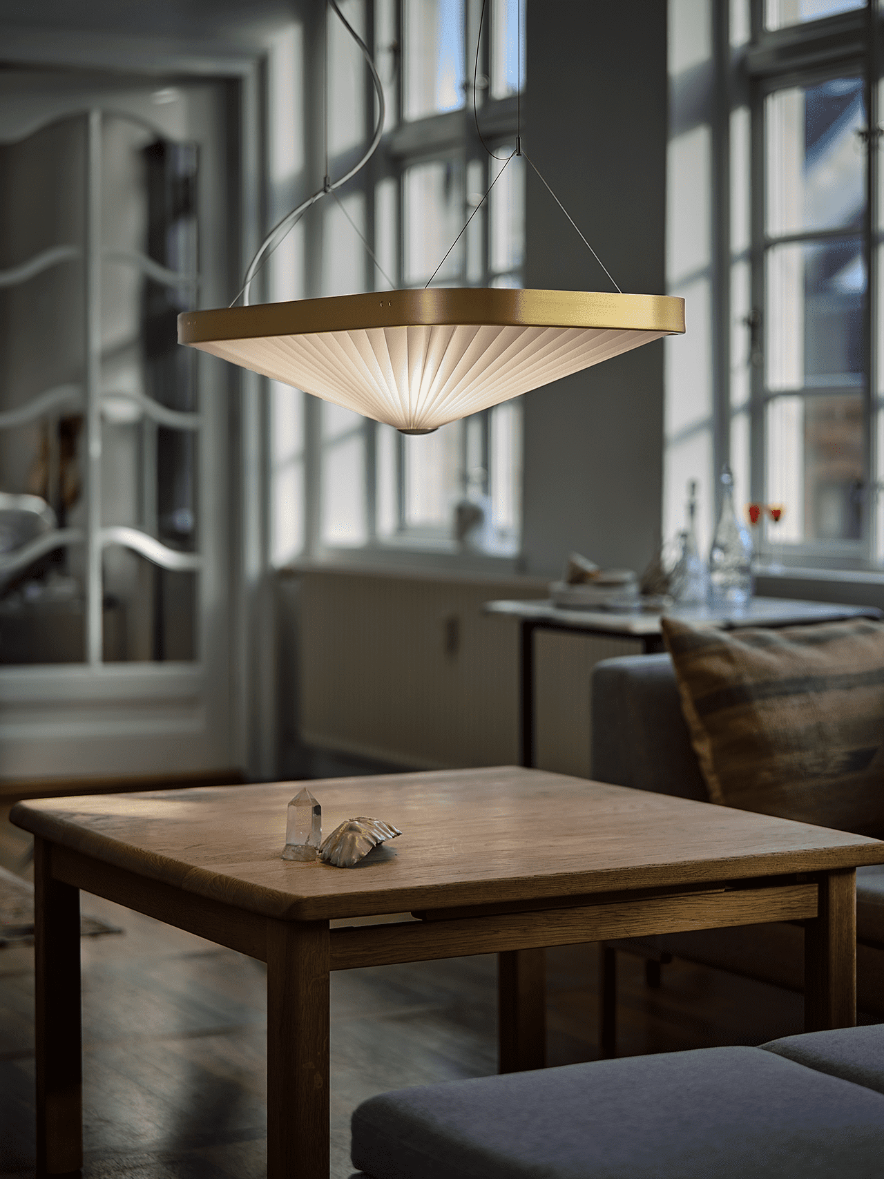 Hanglamp MODEL 197 CELINE wit met goud