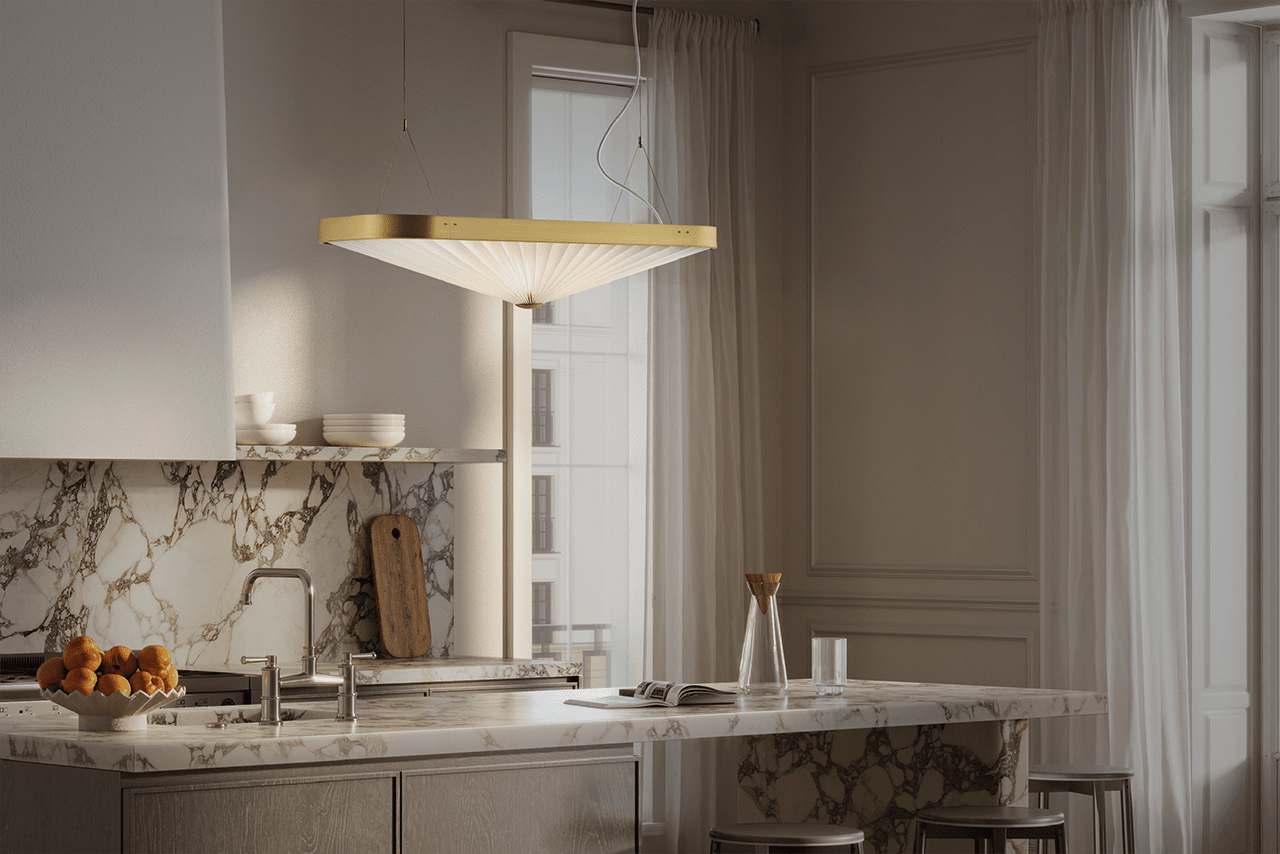 Hanglamp MODEL 197 CELINE wit met goud