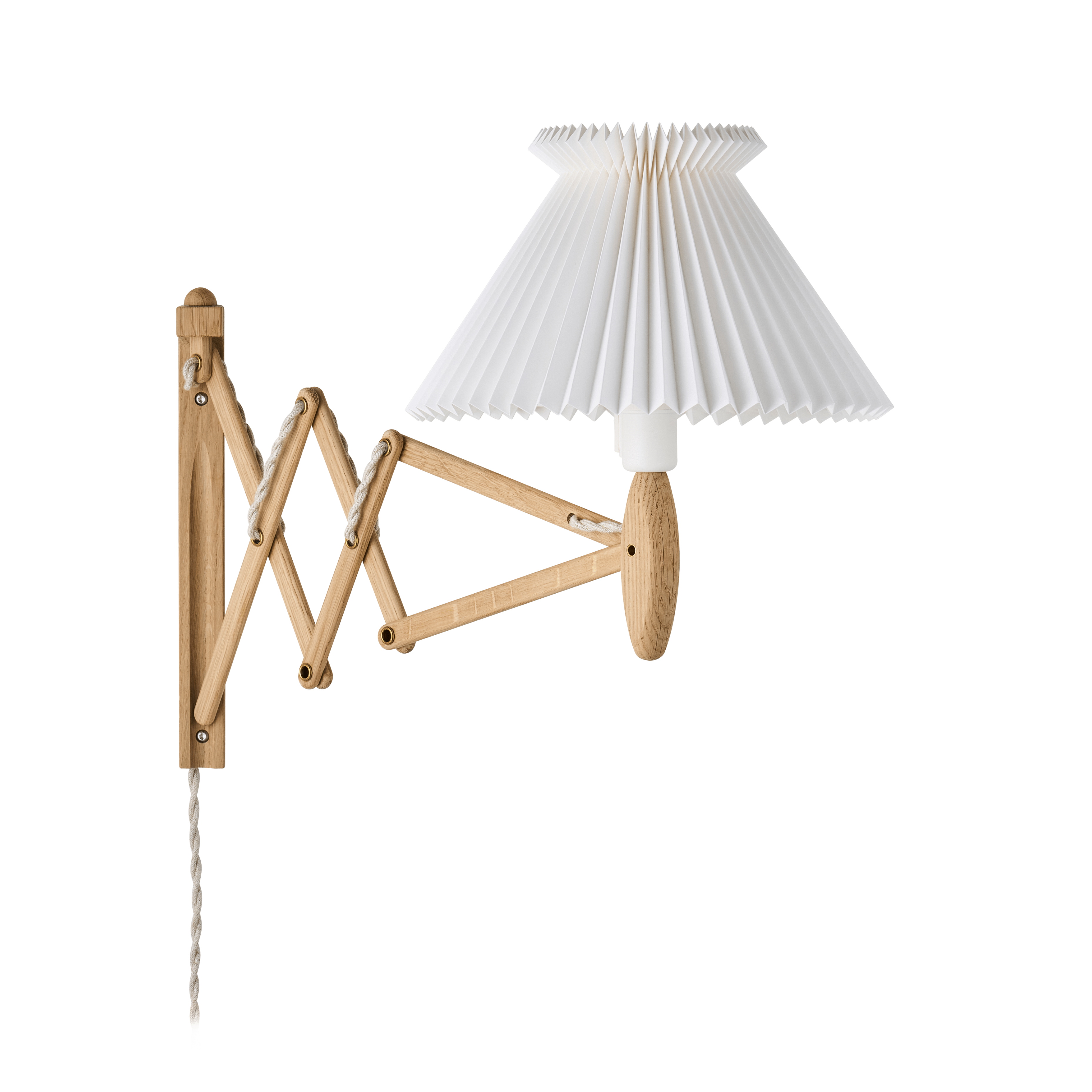 Wall lamp MODEL 224 6/21 SAX ANNIVERSARY white with oak base