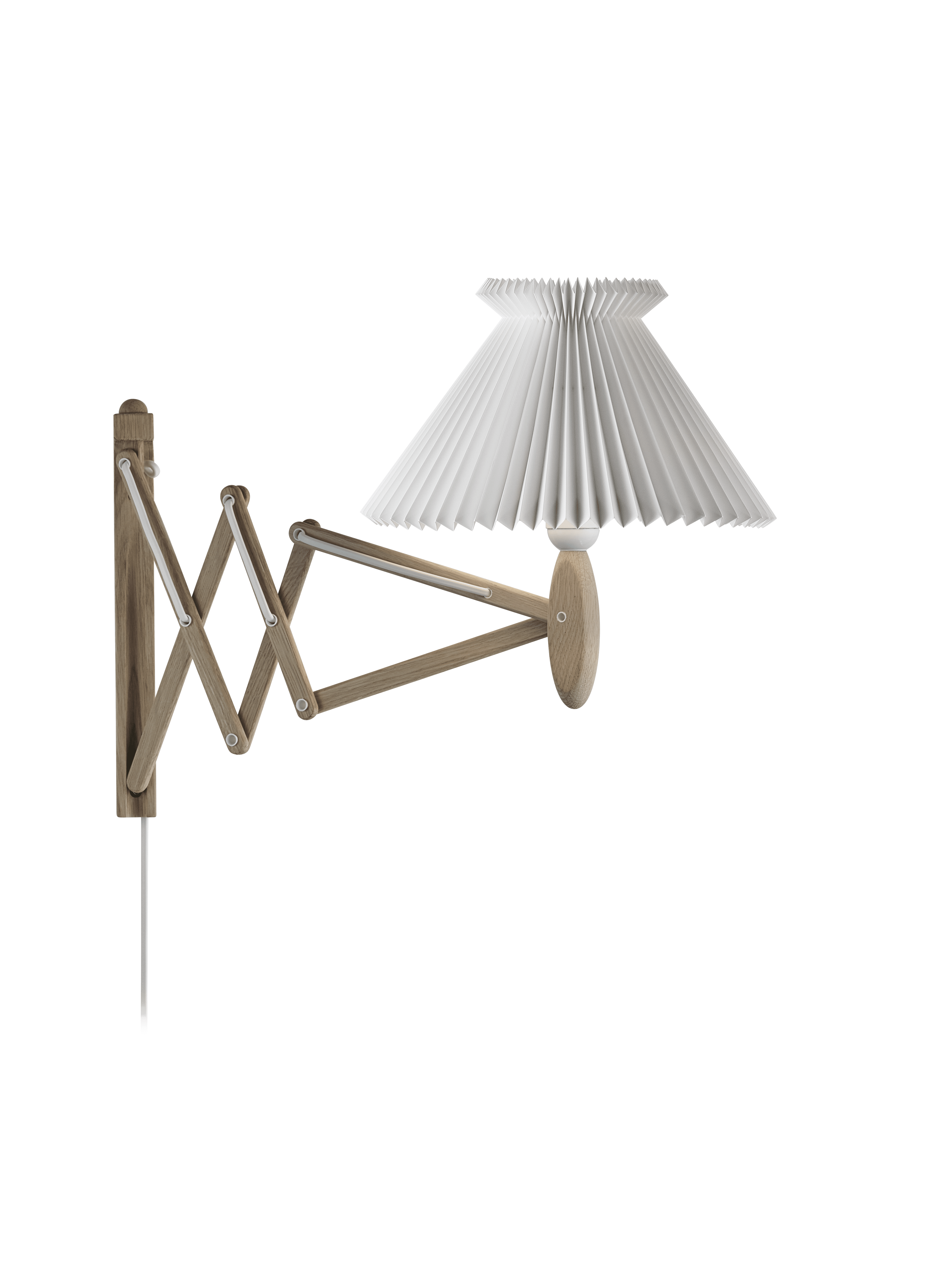 Wall lamp MODEL 224 6/17 SAX white with light oak base