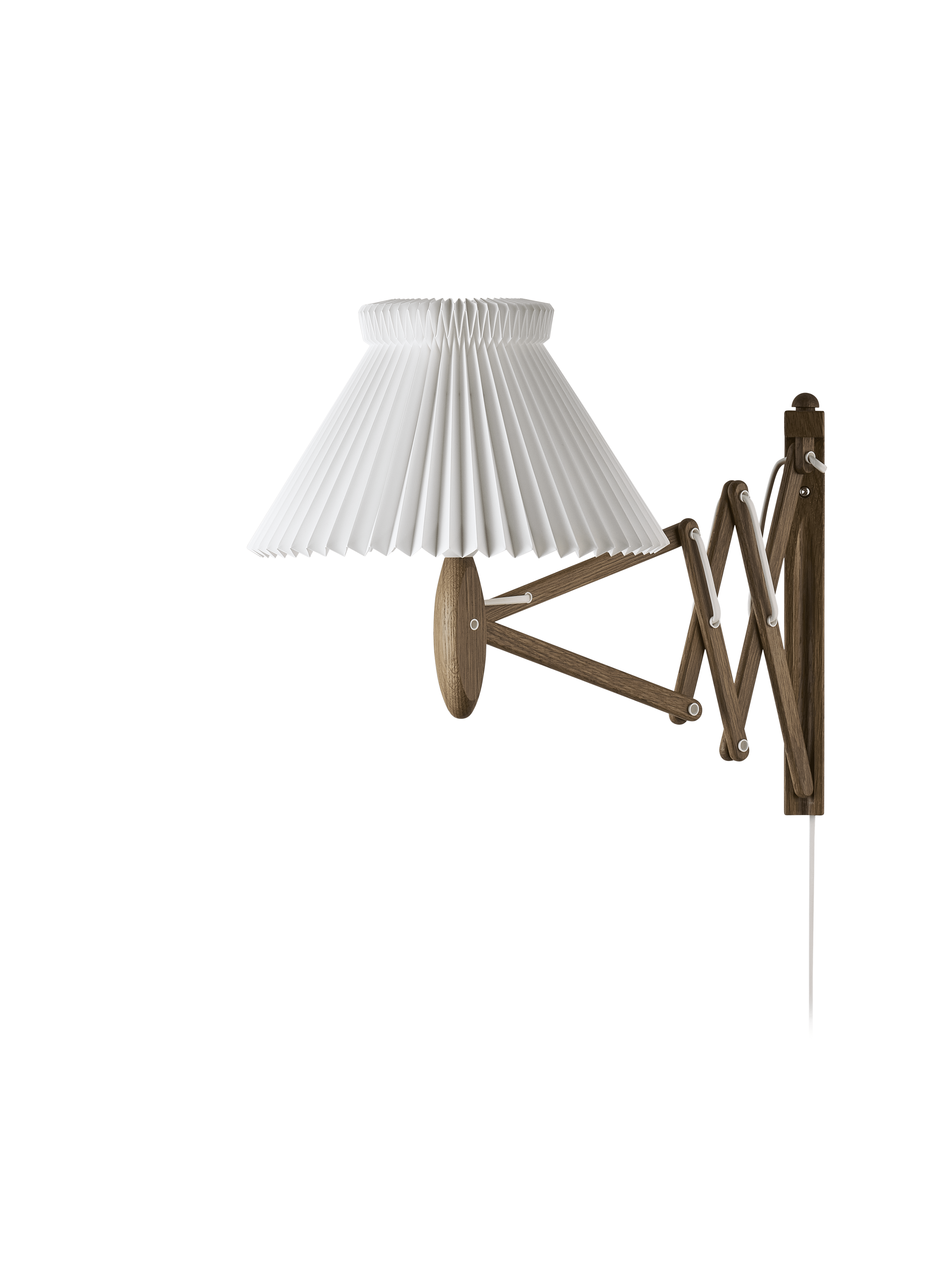 Wall lamp MODEL 224 1/17 SAX white with dark oak base