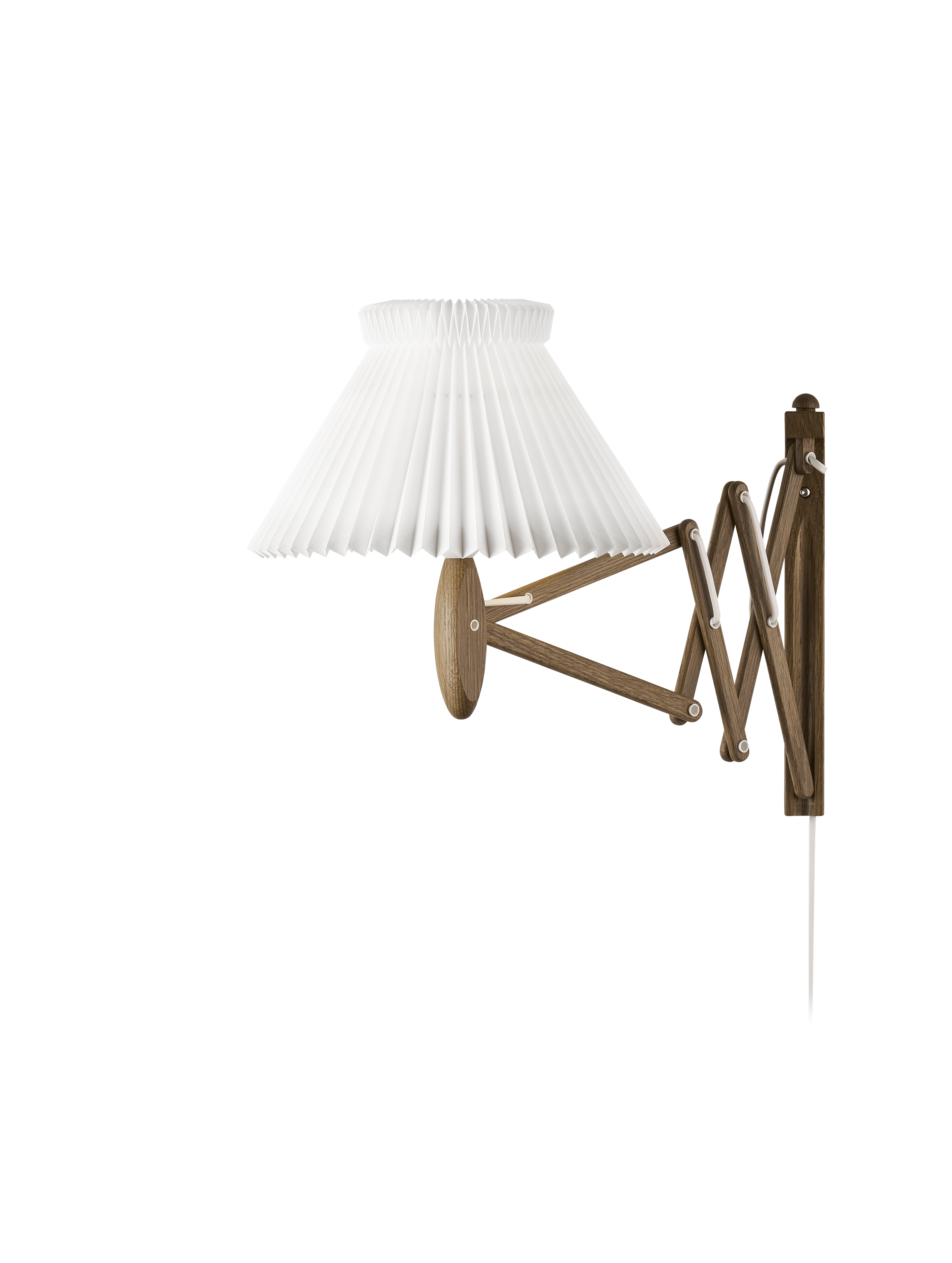 Wall lamp MODEL 224 1/17 SAX white with dark oak base