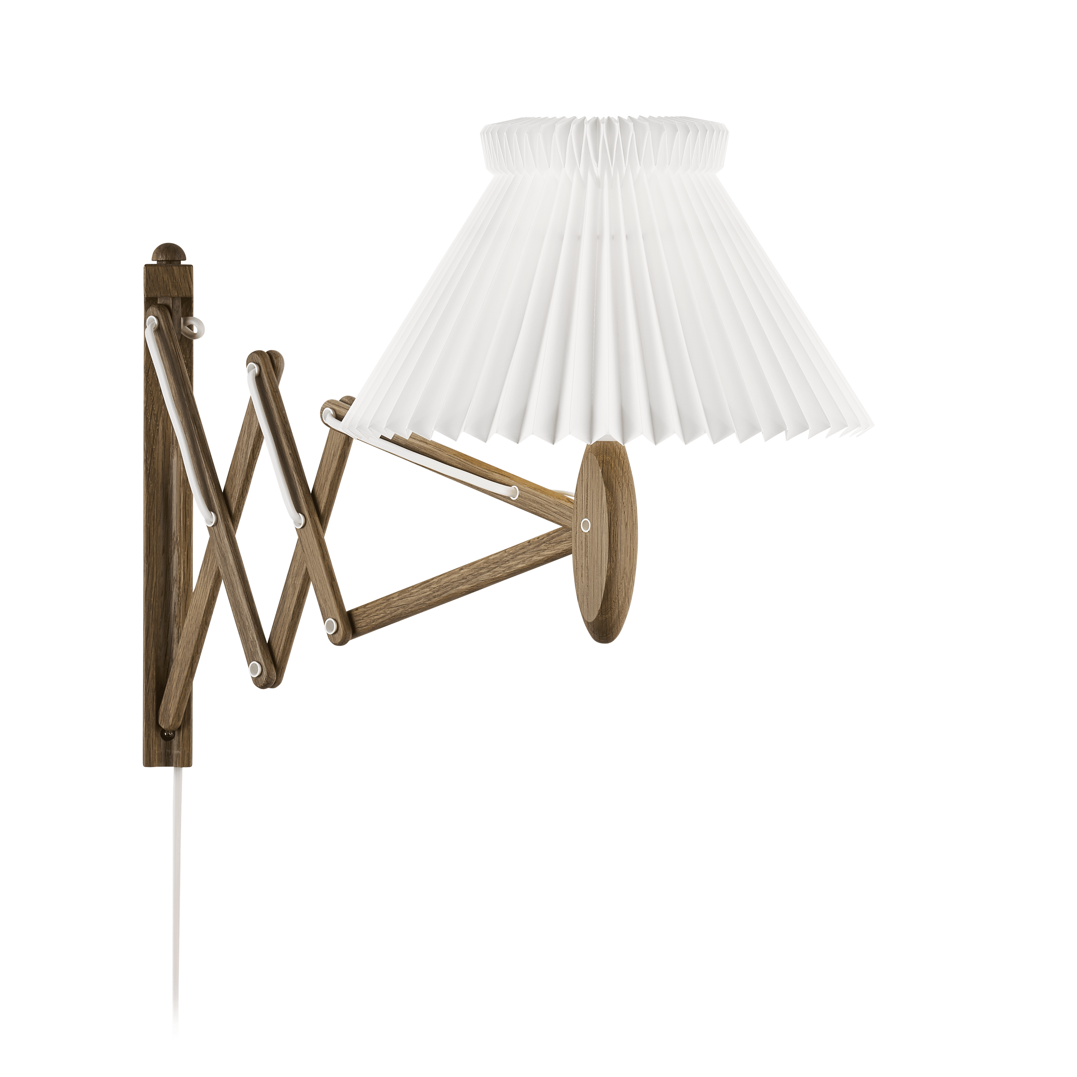 Wall lamp MODEL 224 1/17 SAX white with dark oak base