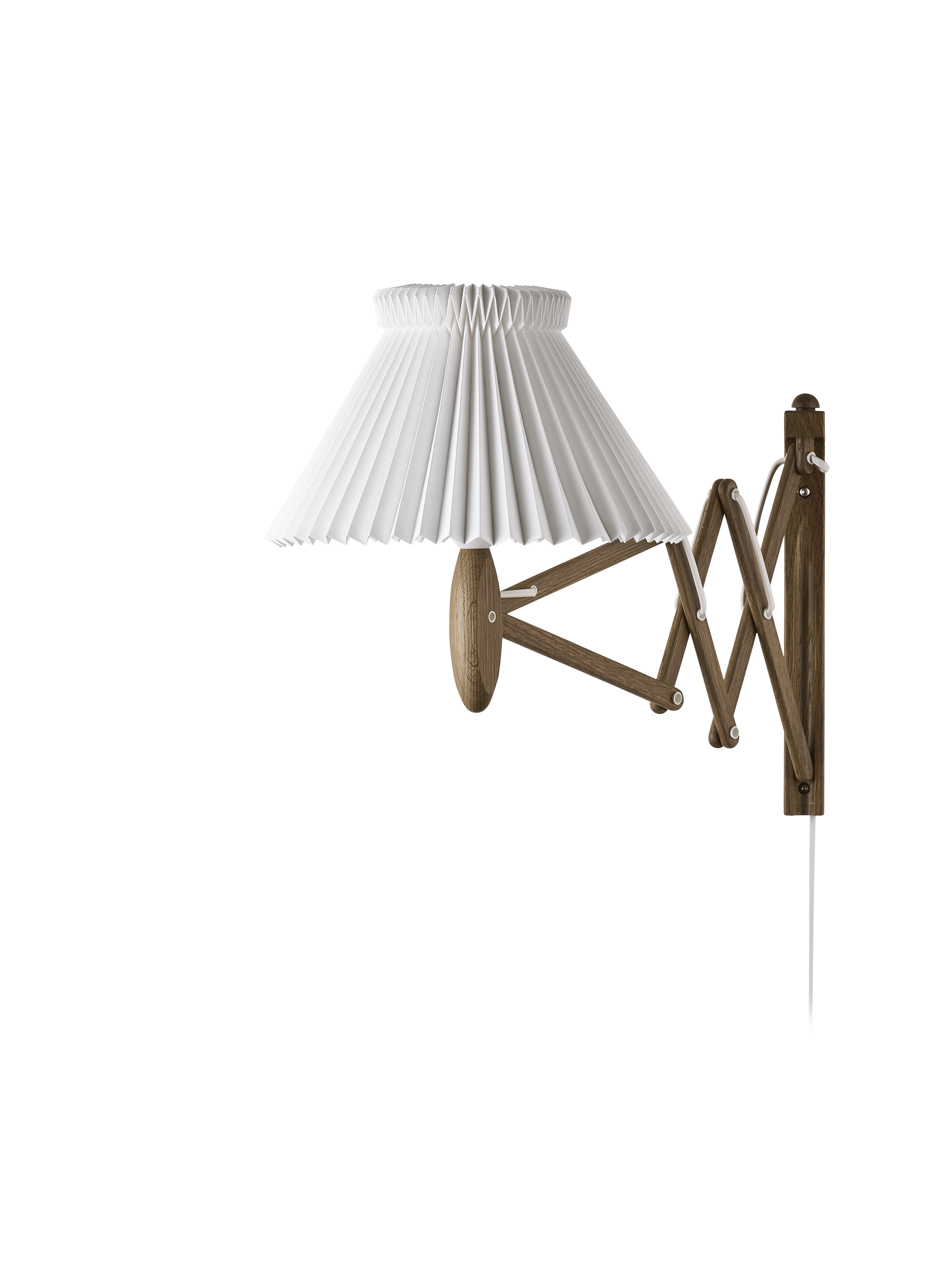 Wall lamp MODEL 224 1/17 SAX white with dark oak base
