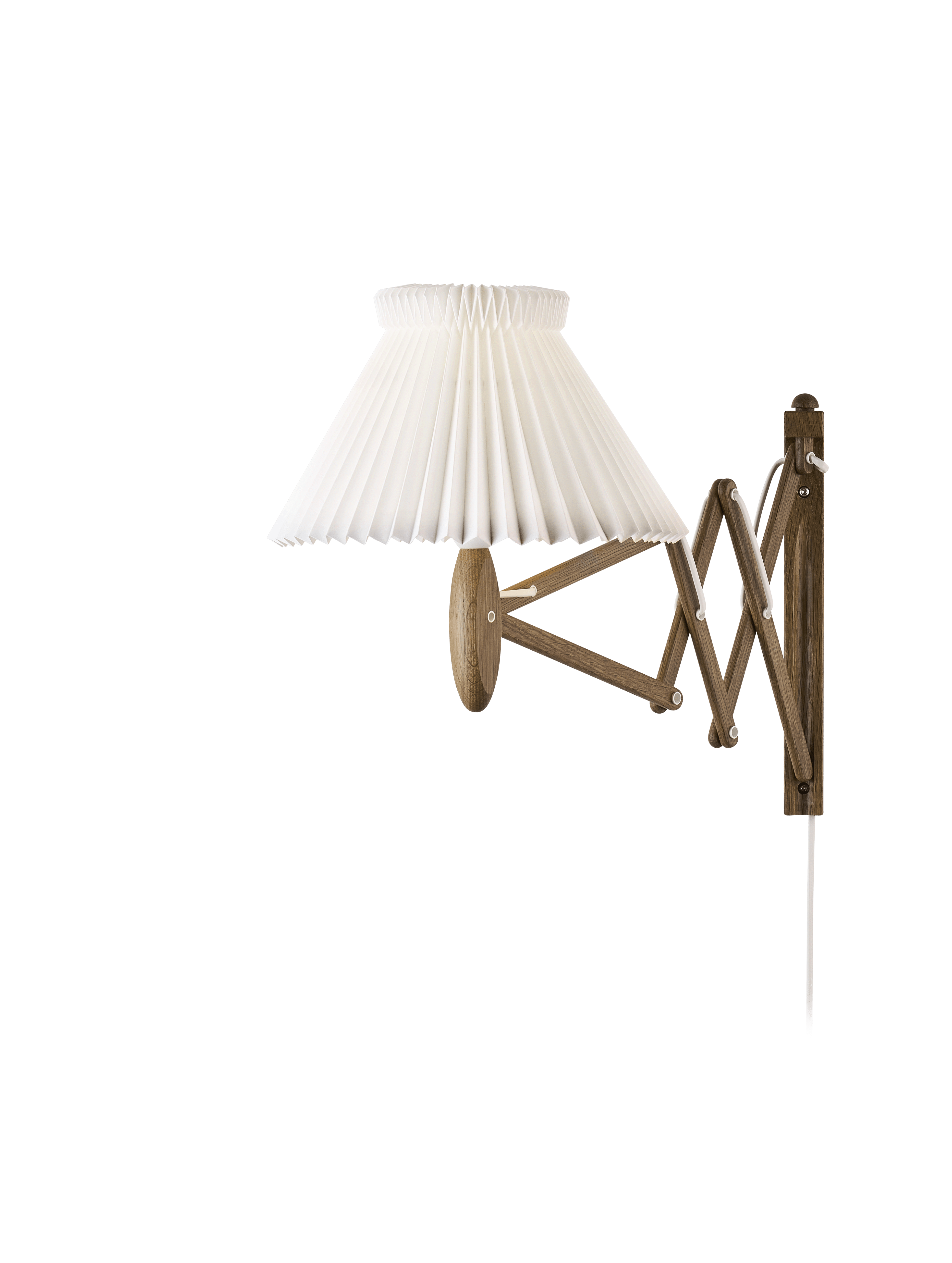 Wall lamp MODEL 224 1/17 SAX white with dark oak base