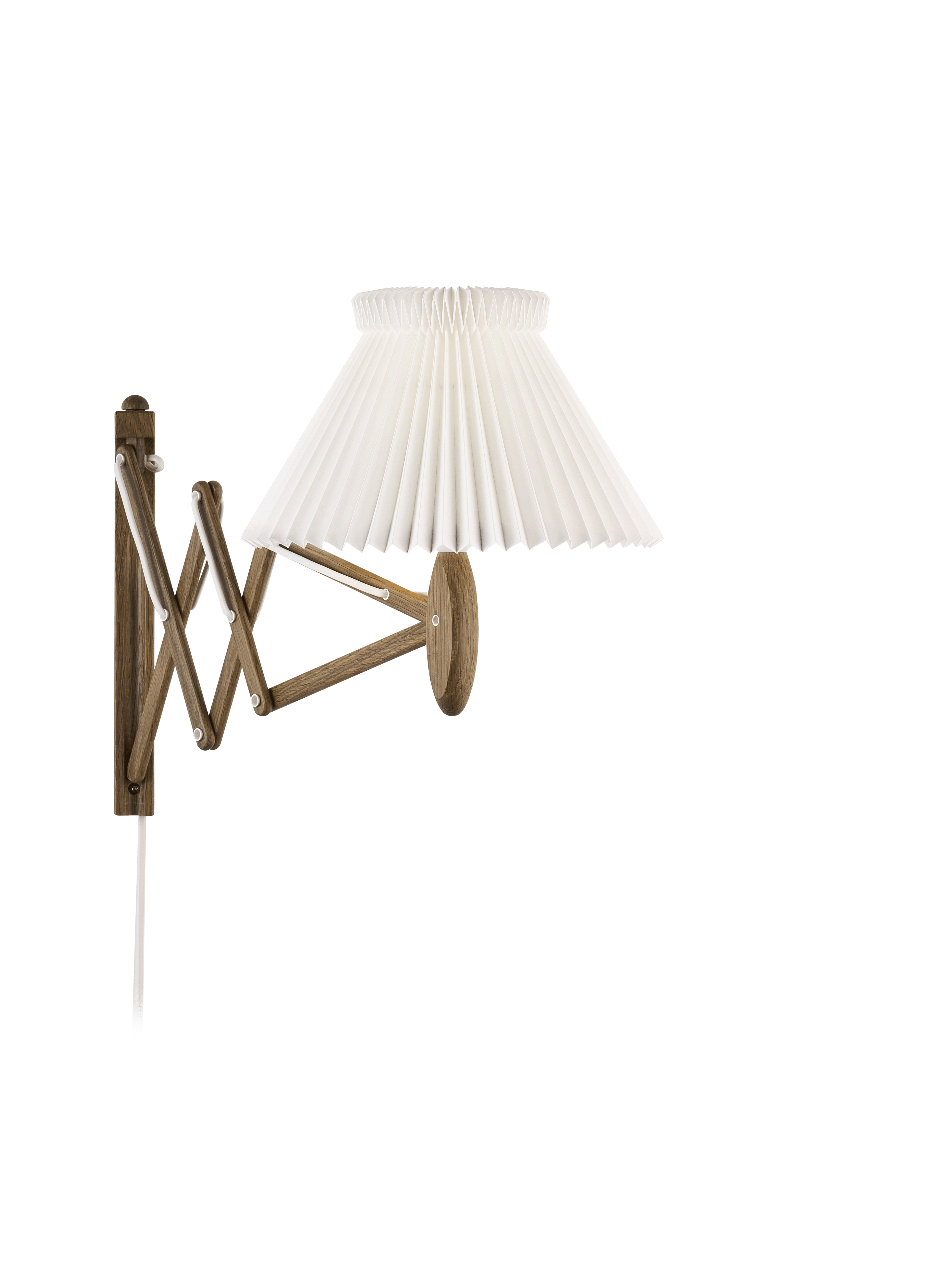 Wall lamp MODEL 224 1/17 SAX white with dark oak base