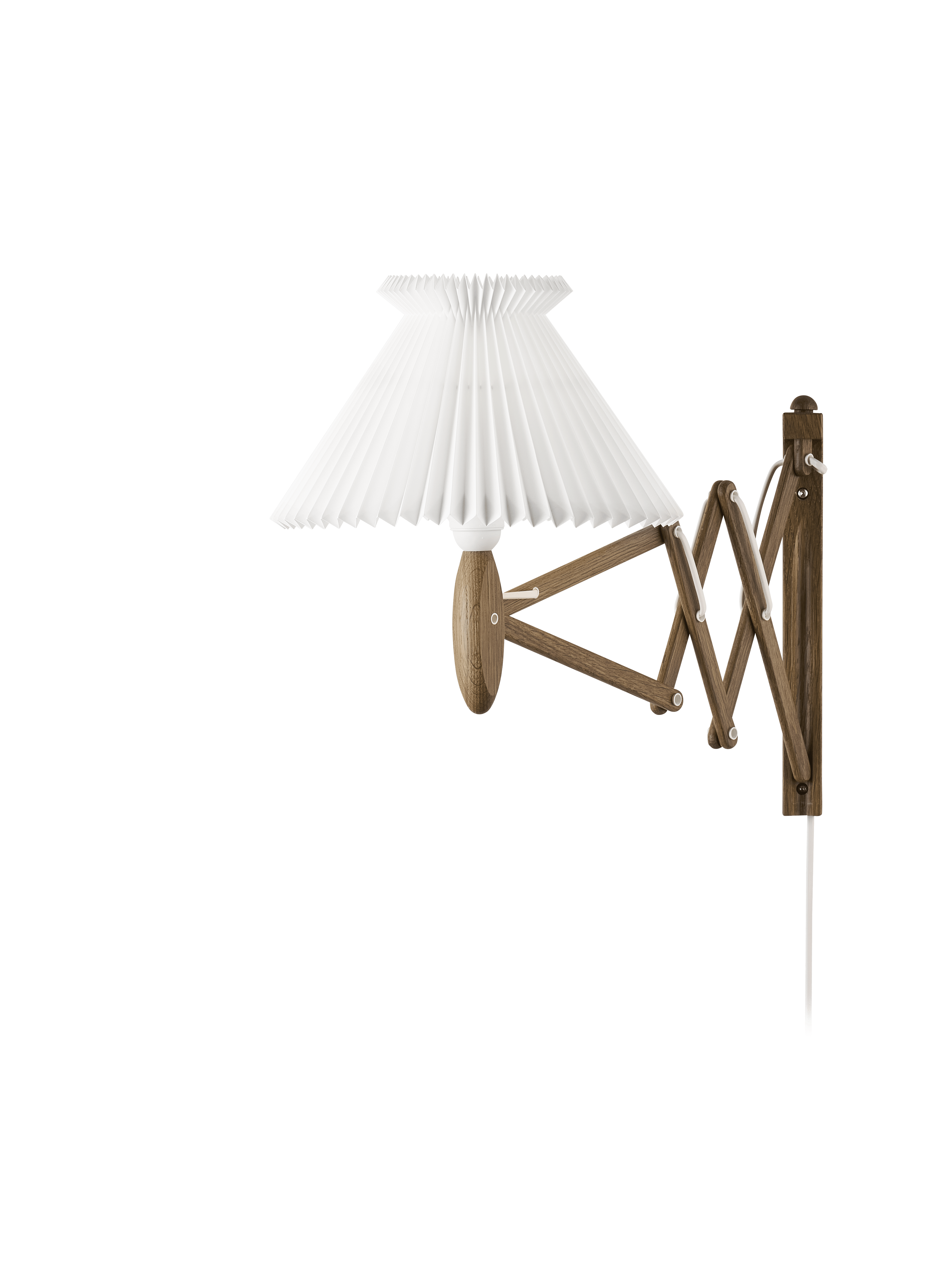 Wall lamp MODEL 224 6/17 SAX white with dark oak base