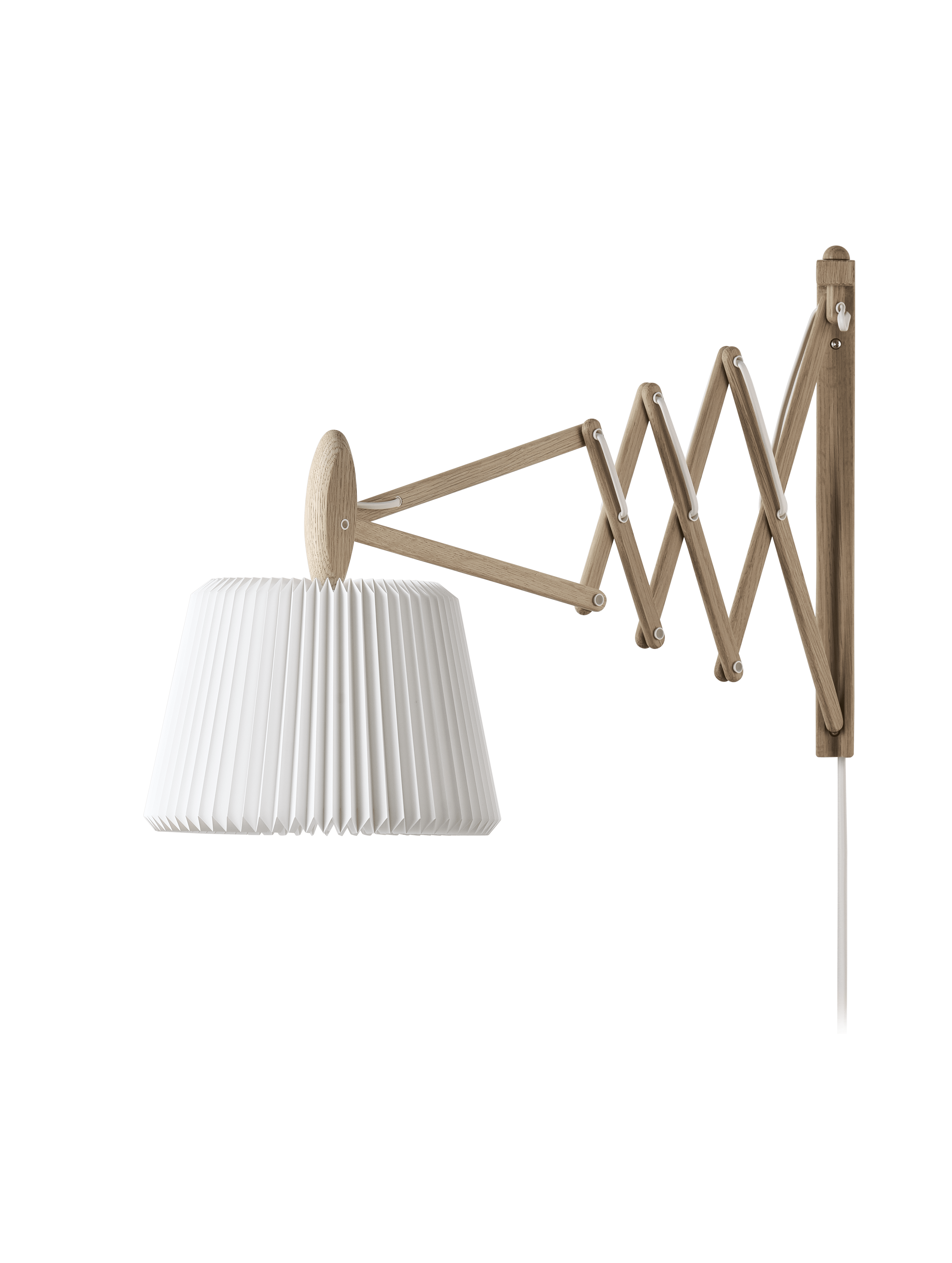 Wall lamp MODEL 233 120 SAX white with light oak base