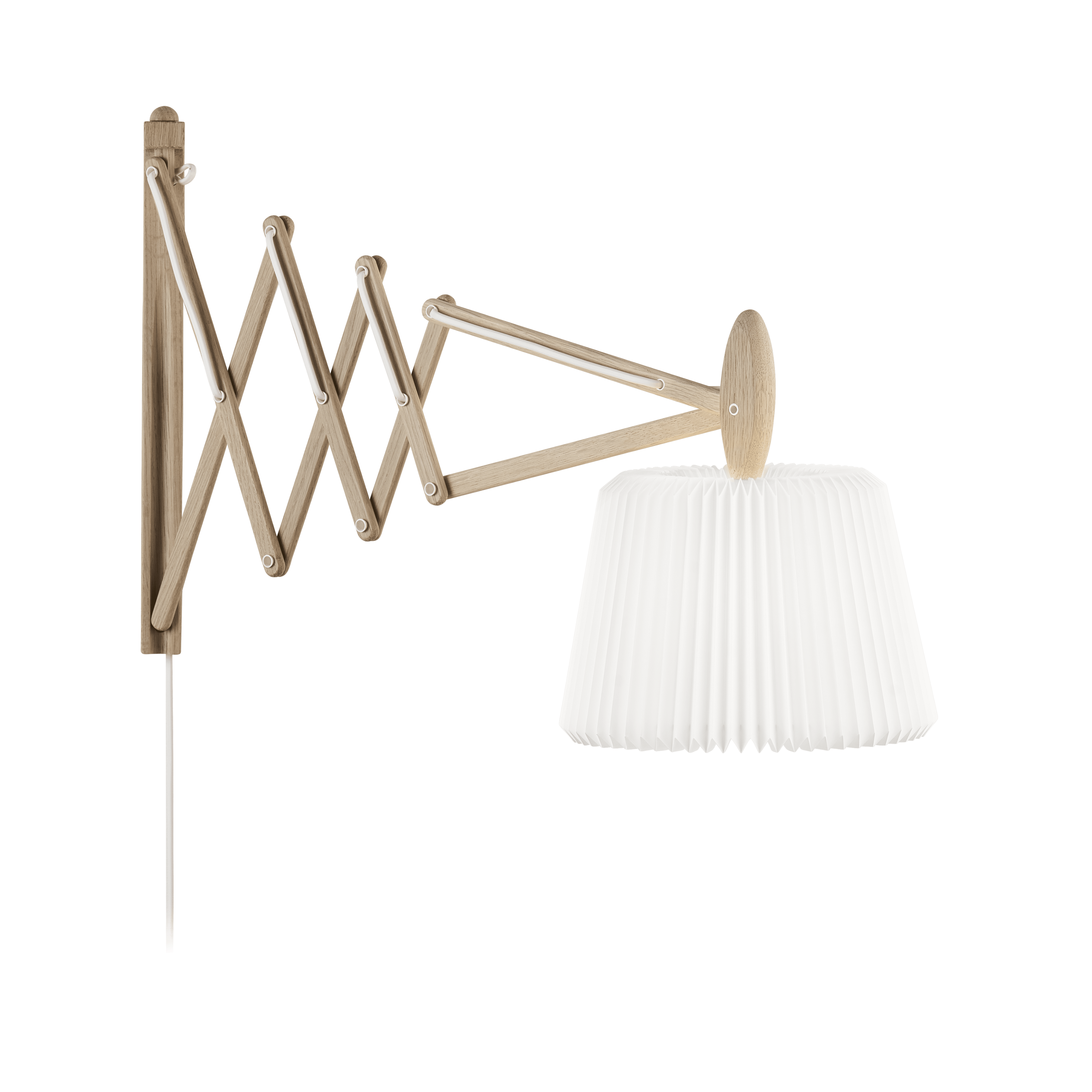 Wall lamp MODEL 233 120 SAX white with light oak base