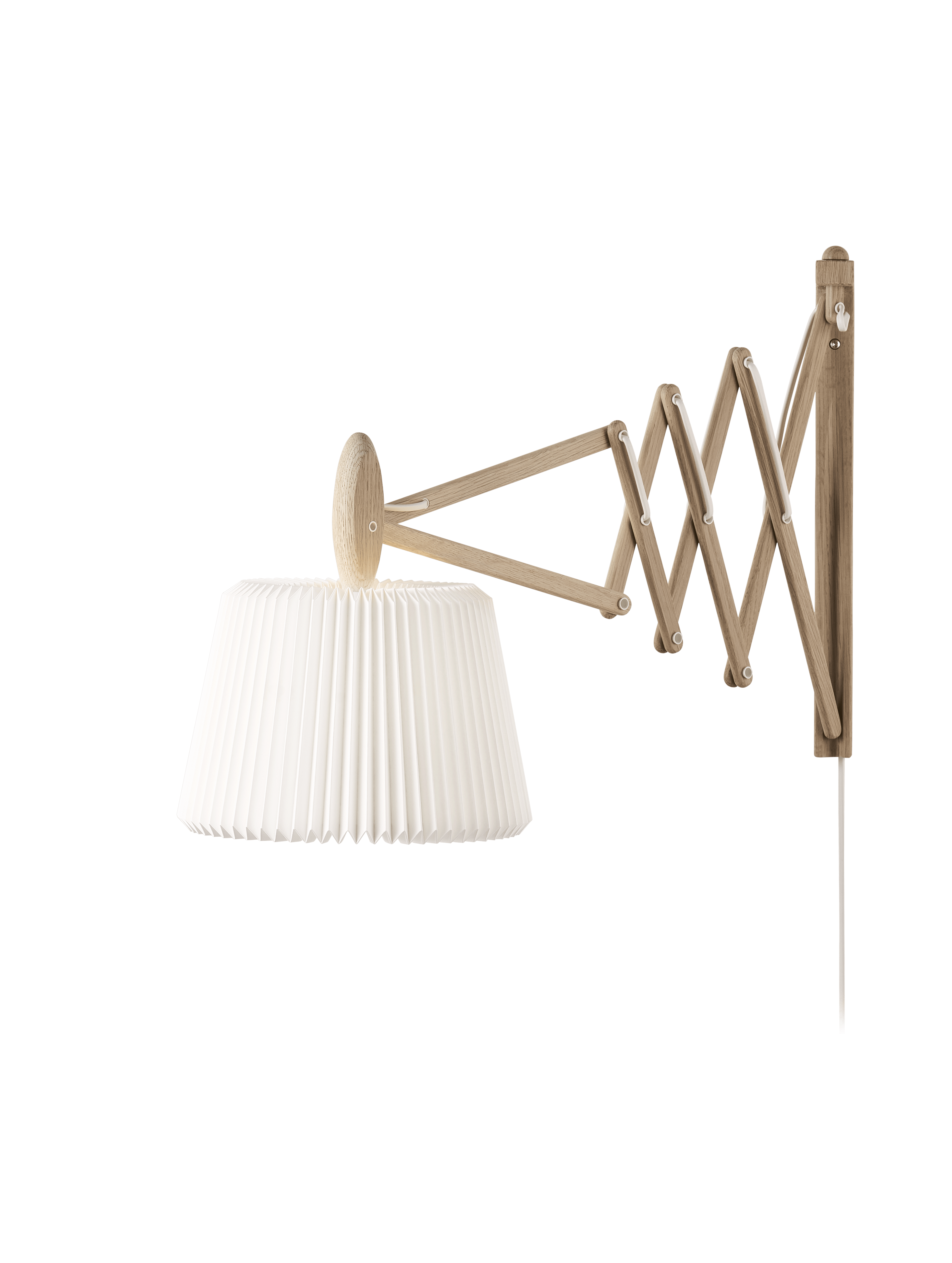Wall lamp MODEL 233 120 SAX white with light oak base