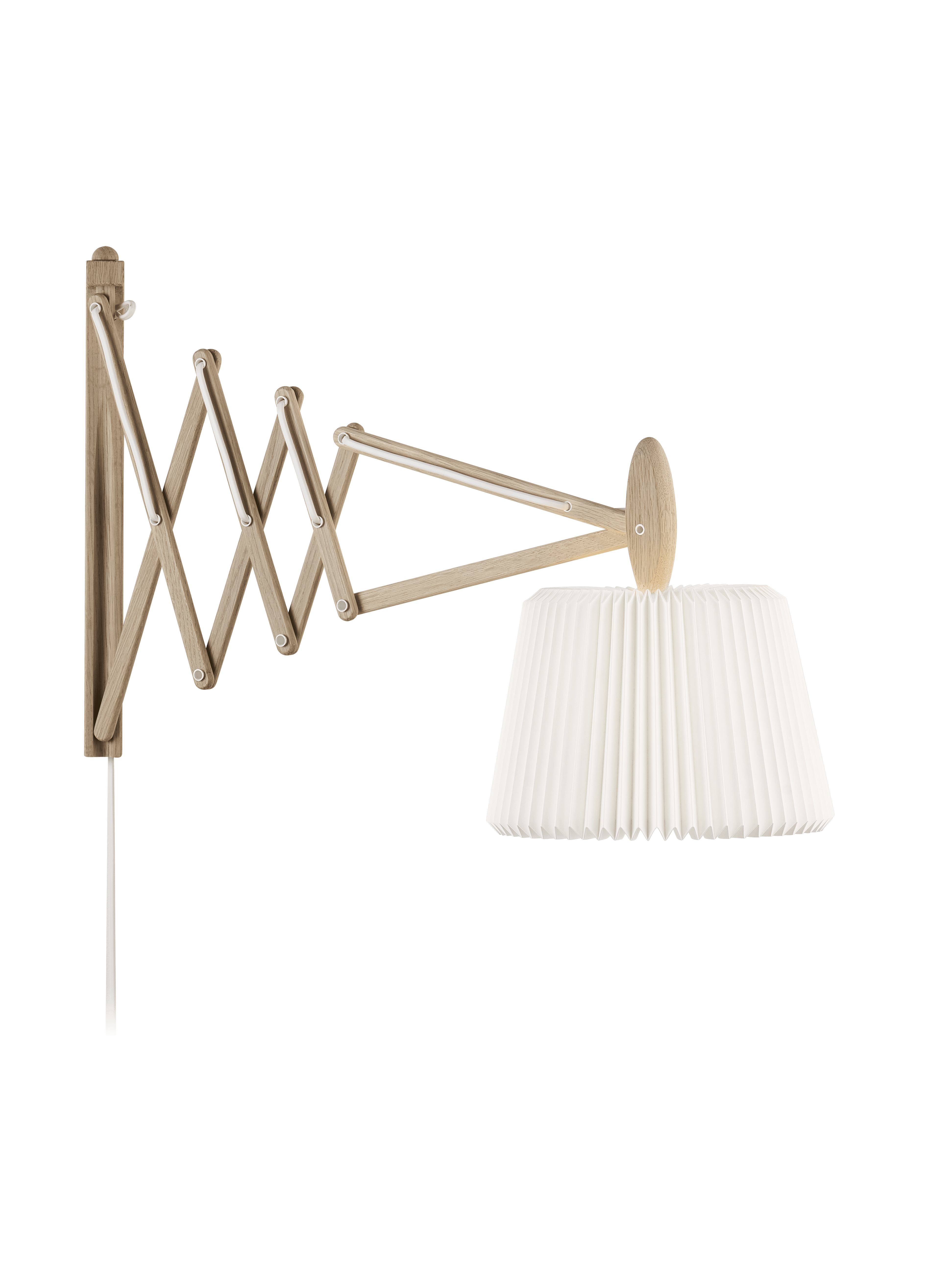 Wall lamp MODEL 233 120 SAX white with light oak base