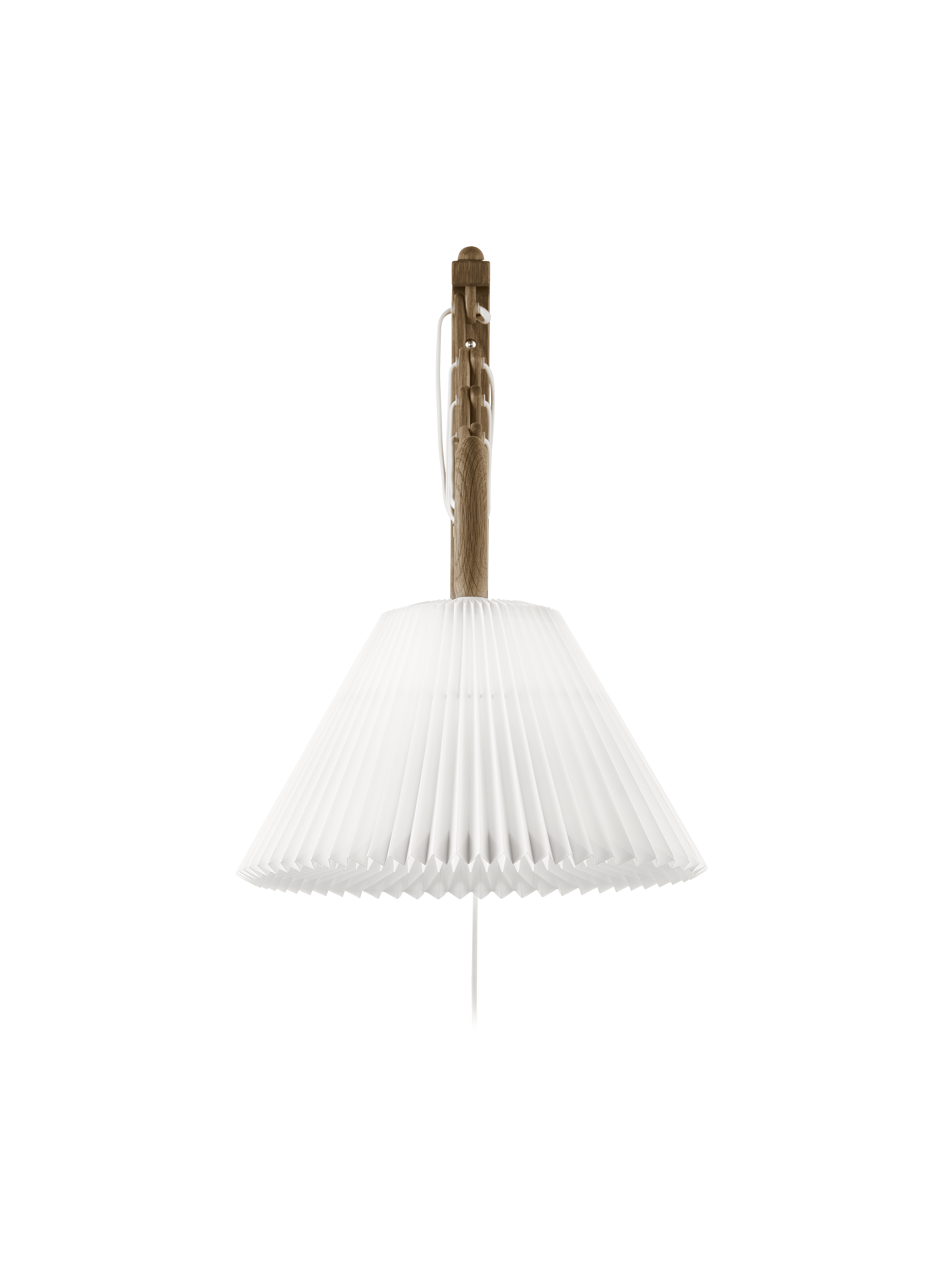Wandleuchte MODELL 233 2/21 SAX weiß mit dunklem Eichenfuß