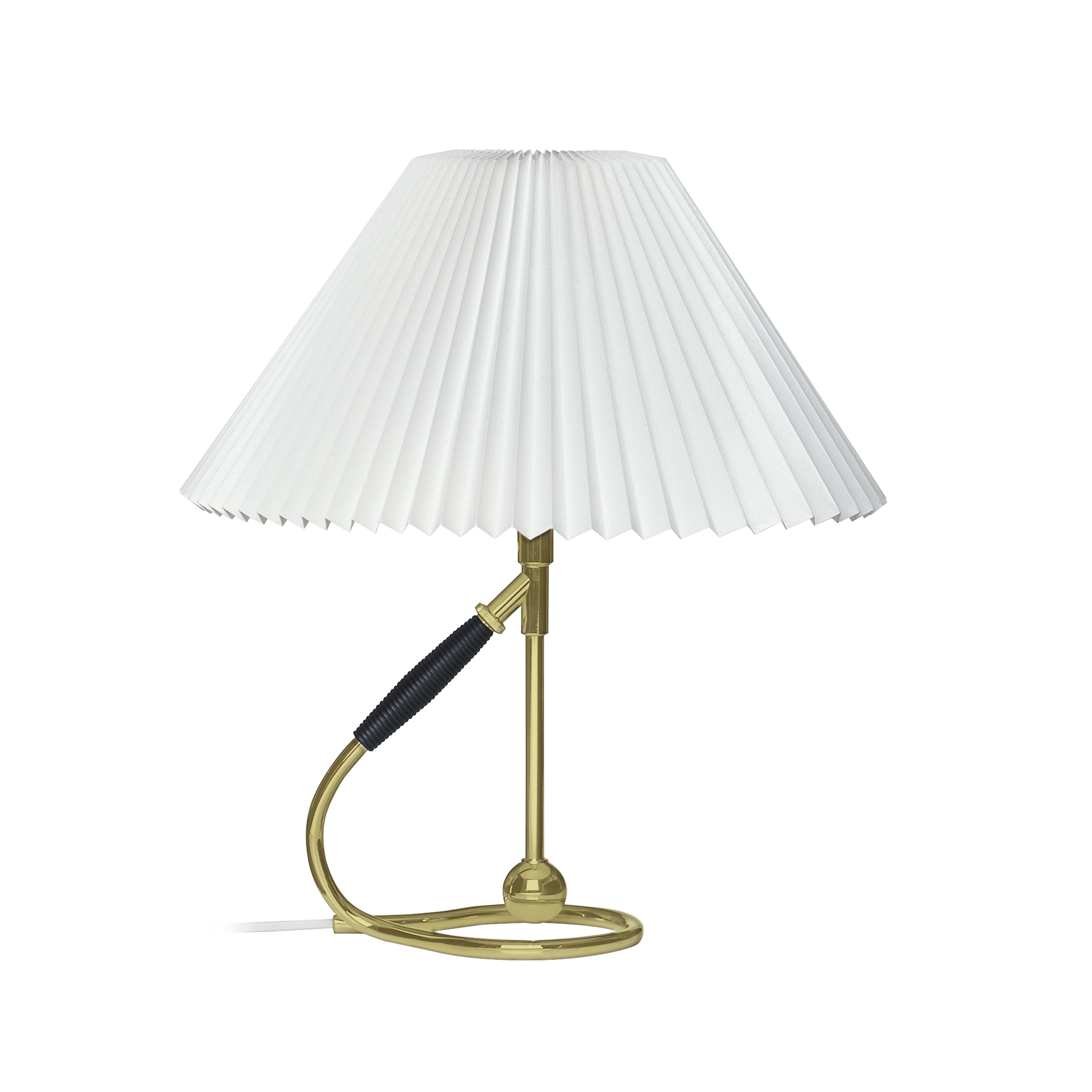 Lamp MODEL 306 wit met messing voet